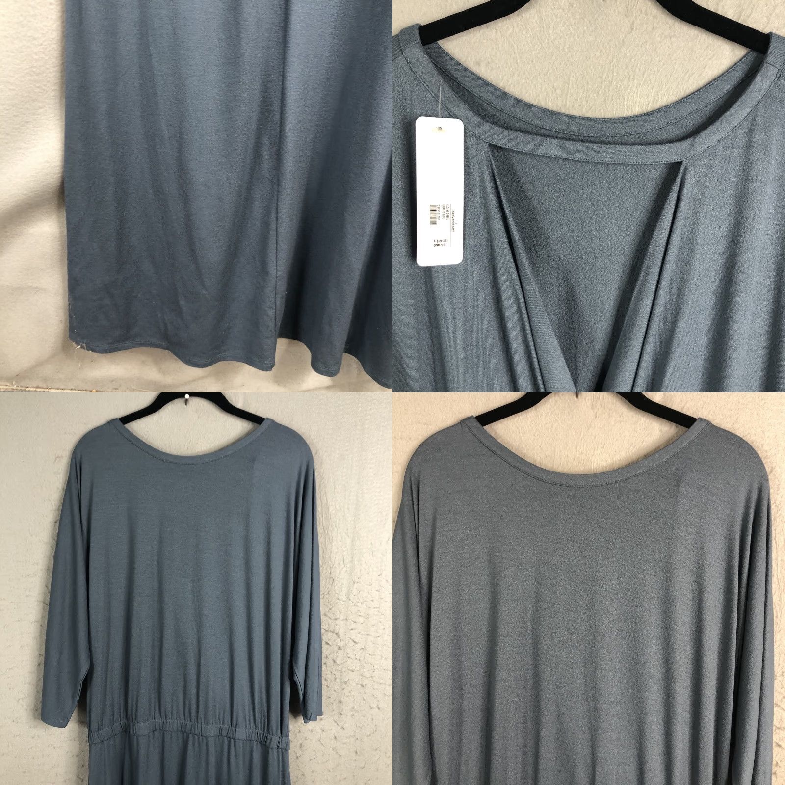 Soft Surroundings Soft Surroundings Maxi Dress Womens XL Blue Sloane Open Back Knit Artsy NEW Dress Size XL / US 12-14 / IT 48-50 - 9 Thumbnail