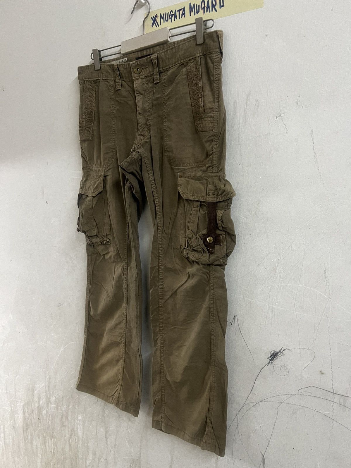 Japanese Brand × Vintage FLARED🔥VINTAGE Y2K SURPLUS NIPPON CARGO PANT Size US 33 - 7 Thumbnail