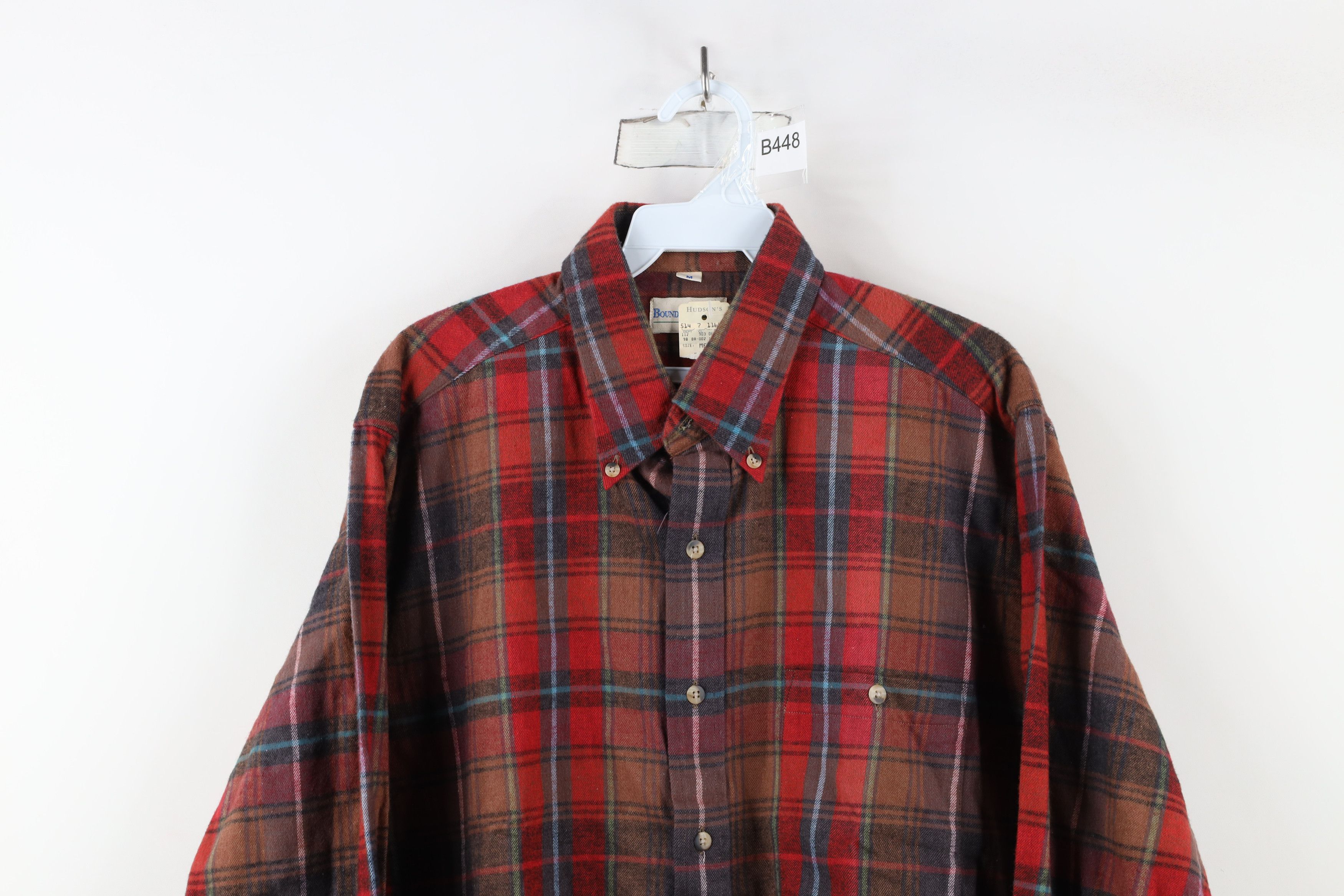 Vintage Deadstock Vintage 90s Streetwear Flannel Button Down Shirt Size US M / EU 48-50 / 2 - 2 Thumbnail