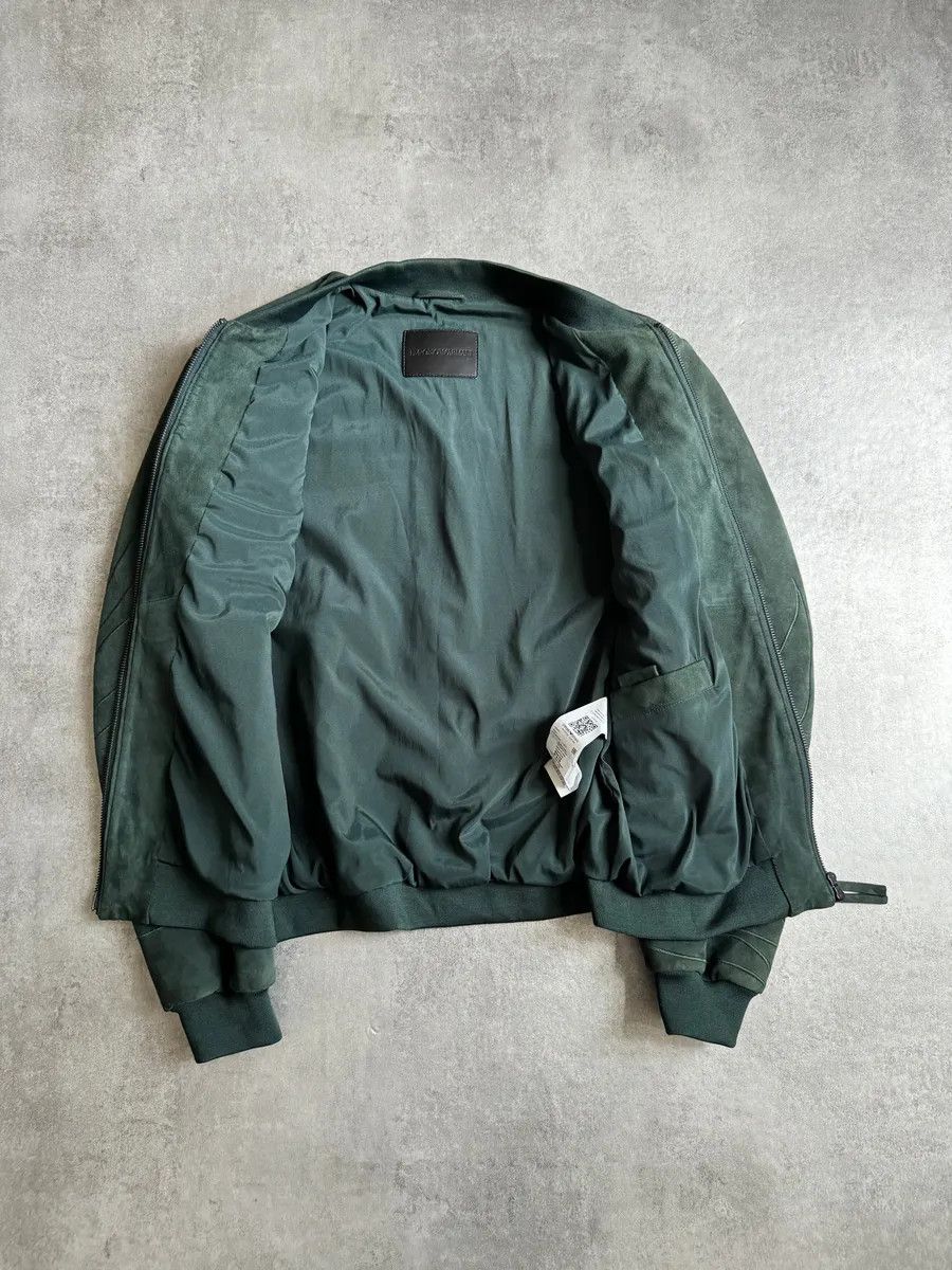 Emporio Armani AW2018 Emporio Armani Olive Leaves Natural Leather Bomber Jacket Size US M / EU 48-50 / 2 - 4 Thumbnail