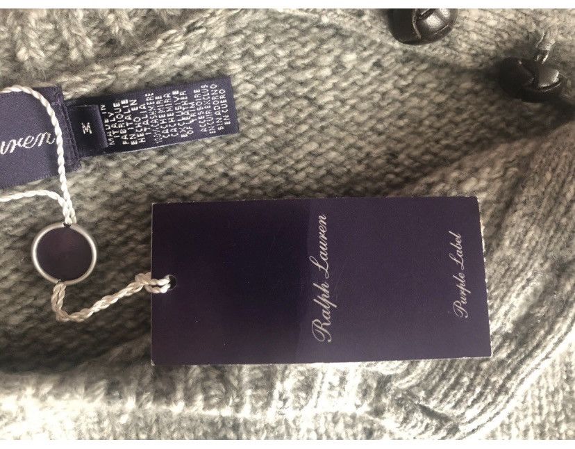 Ralph Lauren Purple Label RLPL 🇮🇹 grey cashmere Nebuchadnezzar button sweater M NEW Size US M / EU 48-50 / 2 - 8 Thumbnail