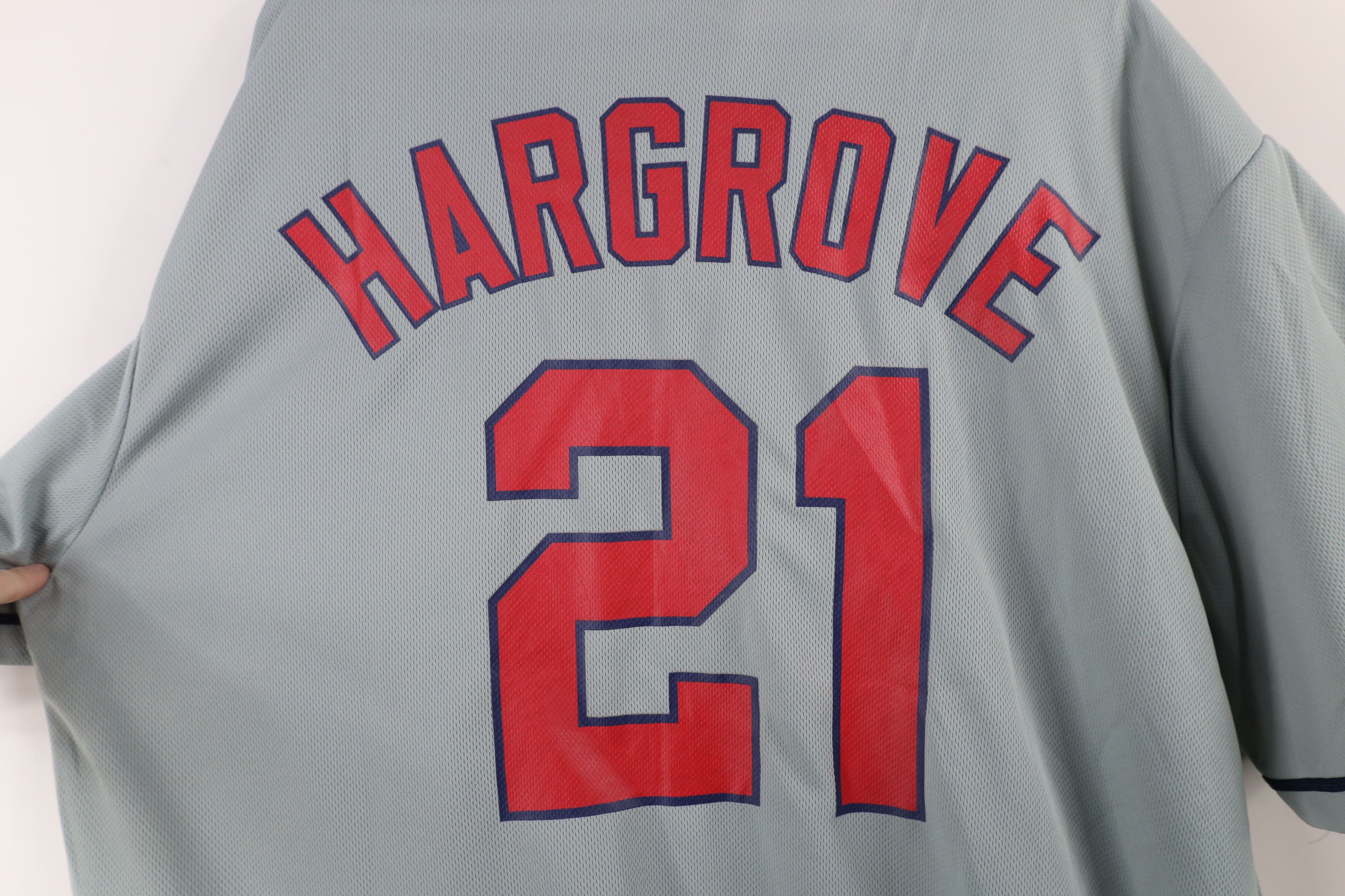 Vintage Vintage Hargrove Cleveland Indians Baseball Jersey Gray #21 Size US XL / EU 56 / 4 - 11 Thumbnail