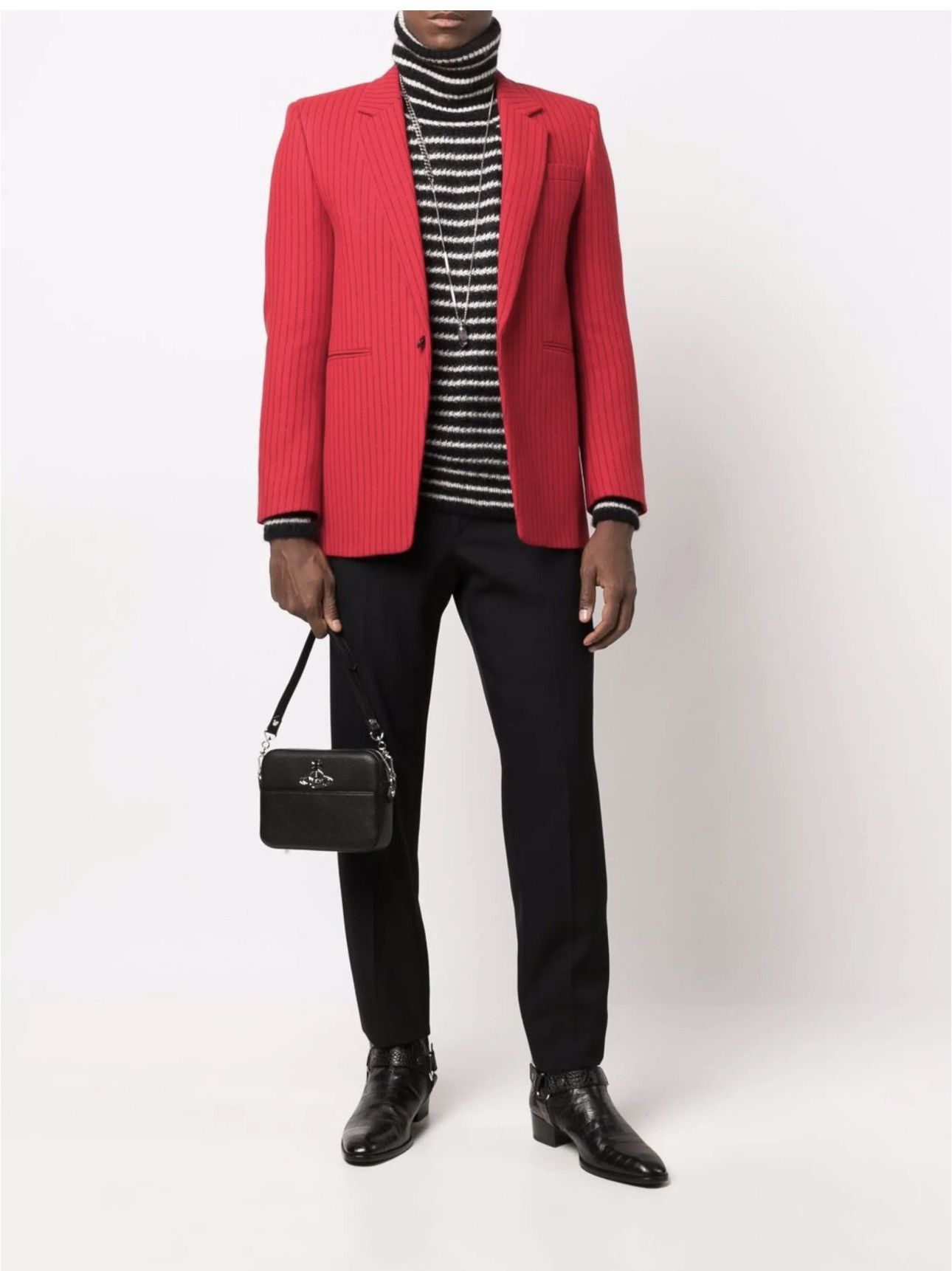 Yves Saint Laurent Red YSL blazer Size 46R - 2 Thumbnail