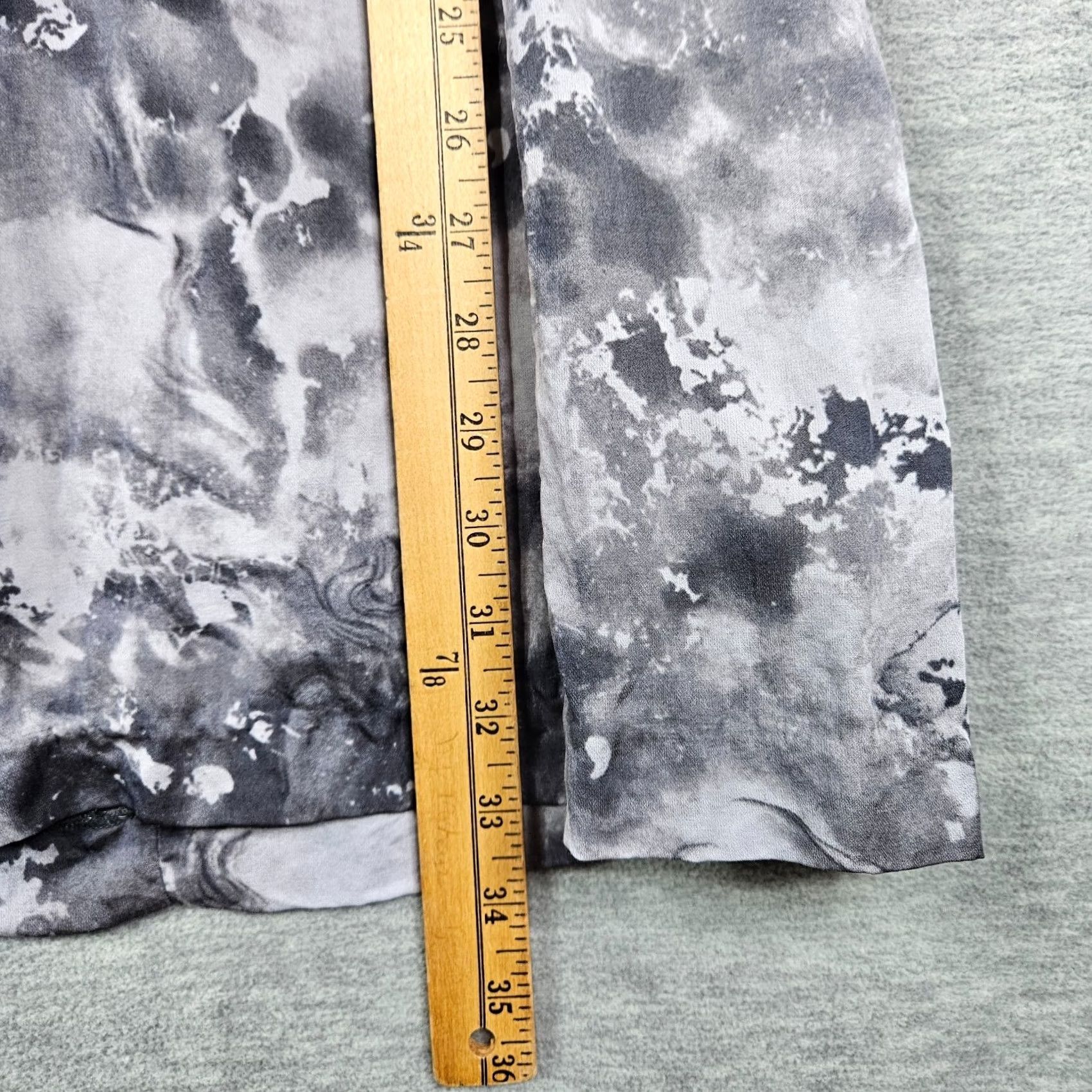 Rag & Bone rag & bone Gray Tie-Dye Print Silk Blend Short Sleeve Dress Sz 6 Back Zipper Dress Size 28" / US 6 / IT 42 - 6 Thumbnail