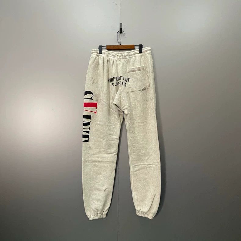 Saint Michael Saint Michael size l Beige monogrammed sweatpants 2504-Nex Size US 30 / EU 46 - 2 Thumbnail