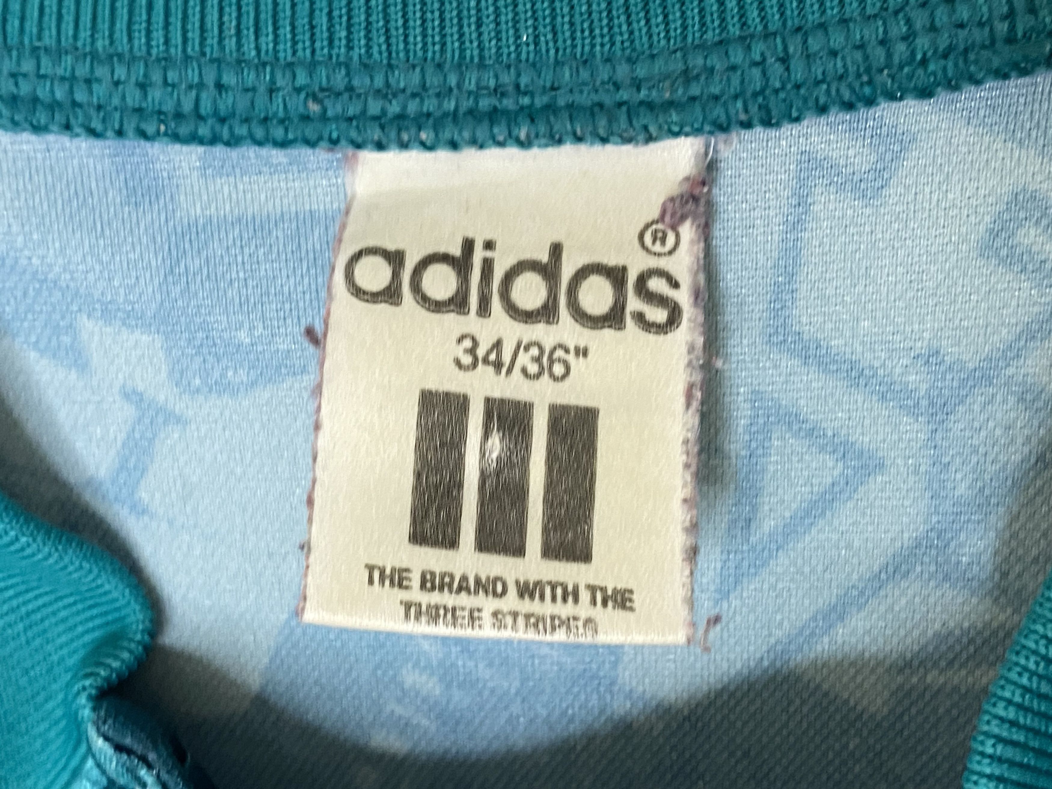Adidas × Vintage VINTAGE ADIDAS ORIGINAL 90s SHIRT CENTER BIG LOGO MADE IN UK Size US S / EU 44-46 / 1 - 6 Thumbnail