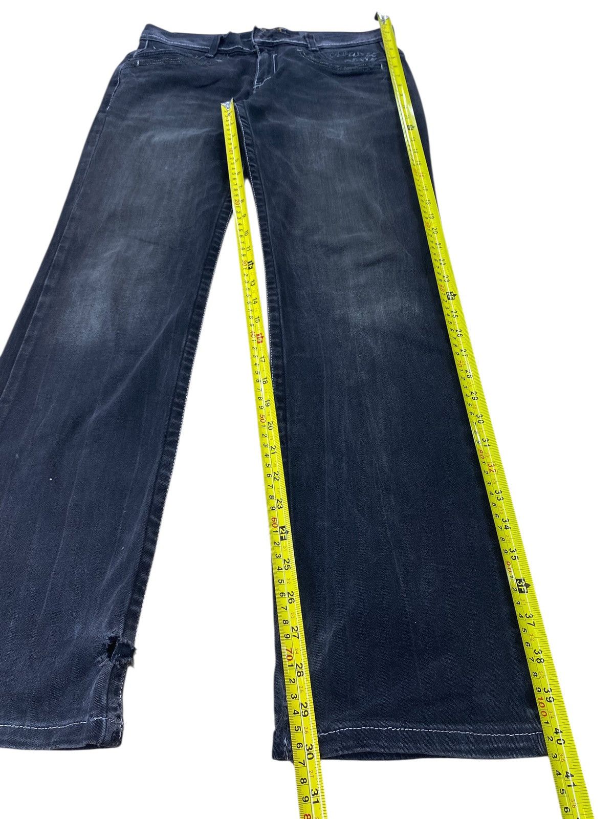 Japanese Brand Japanese Brand Dark Faded Wash Style Straight Cut Jeans Size US 32 / EU 48 - 7 Thumbnail