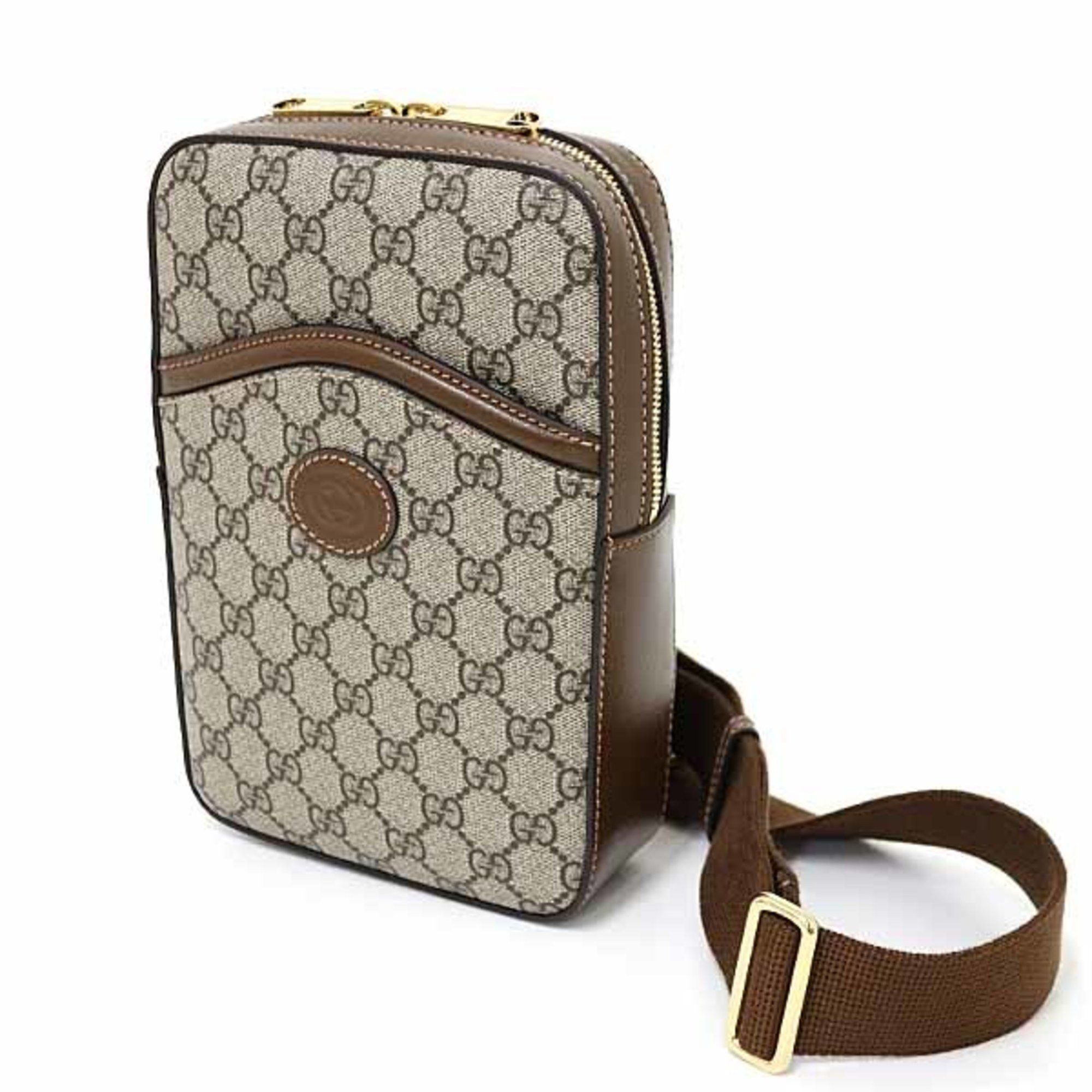 Gucci Gucci Interlocking G Sling Bag Body GG Supreme Canvas 696016 Brown Beige Unused Size ONE SIZE - 1 Thumbnail