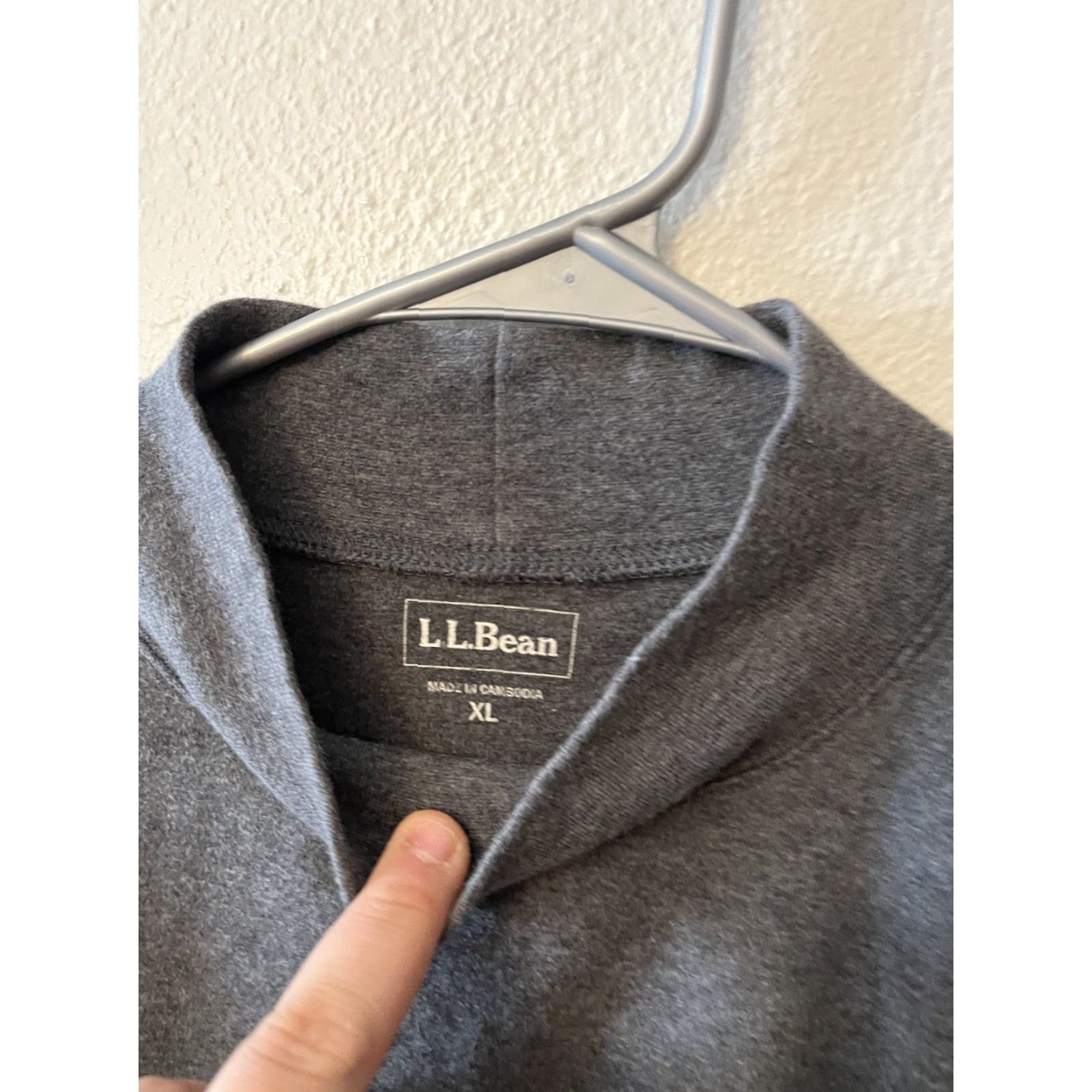 Vintage LL Bean Shirt Mens XL Turtleneck Gray Long Sleeve Classic Fit Button-Up Size US XL / EU 56 / 4 - 3 Thumbnail