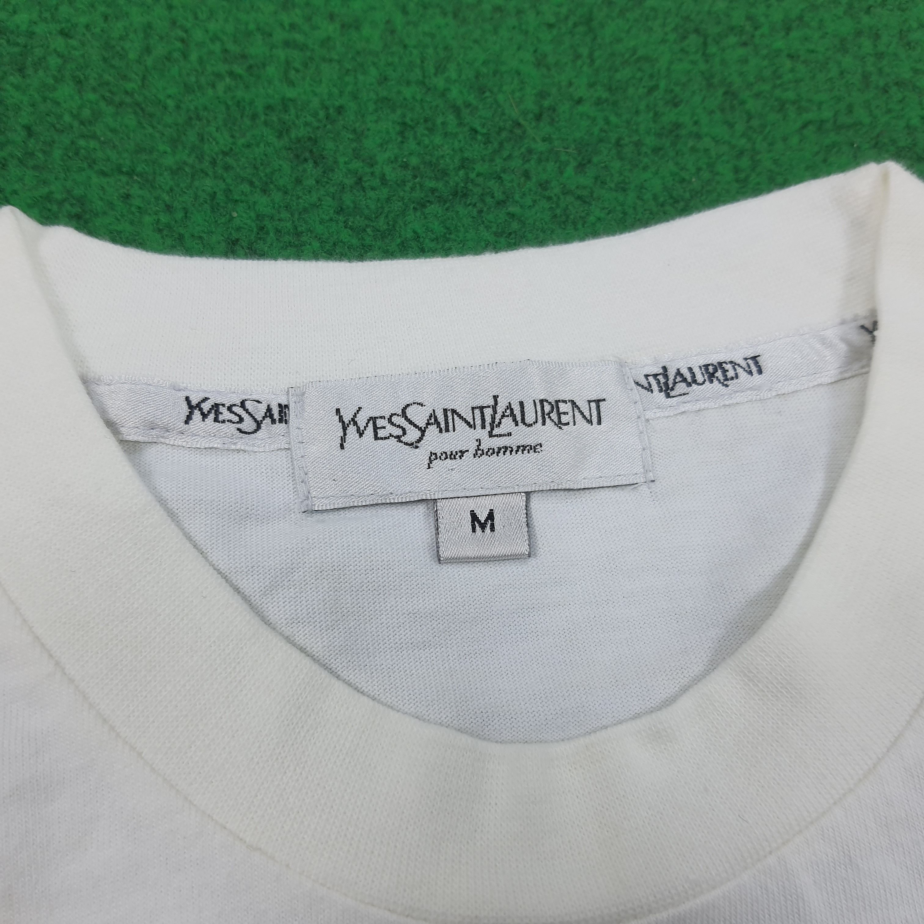 Vintage × Yves Saint Laurent Vintage YSL Yves Saint Laurent Center Logo Designer Tshirt Size US M / EU 48-50 / 2 - 5 Thumbnail
