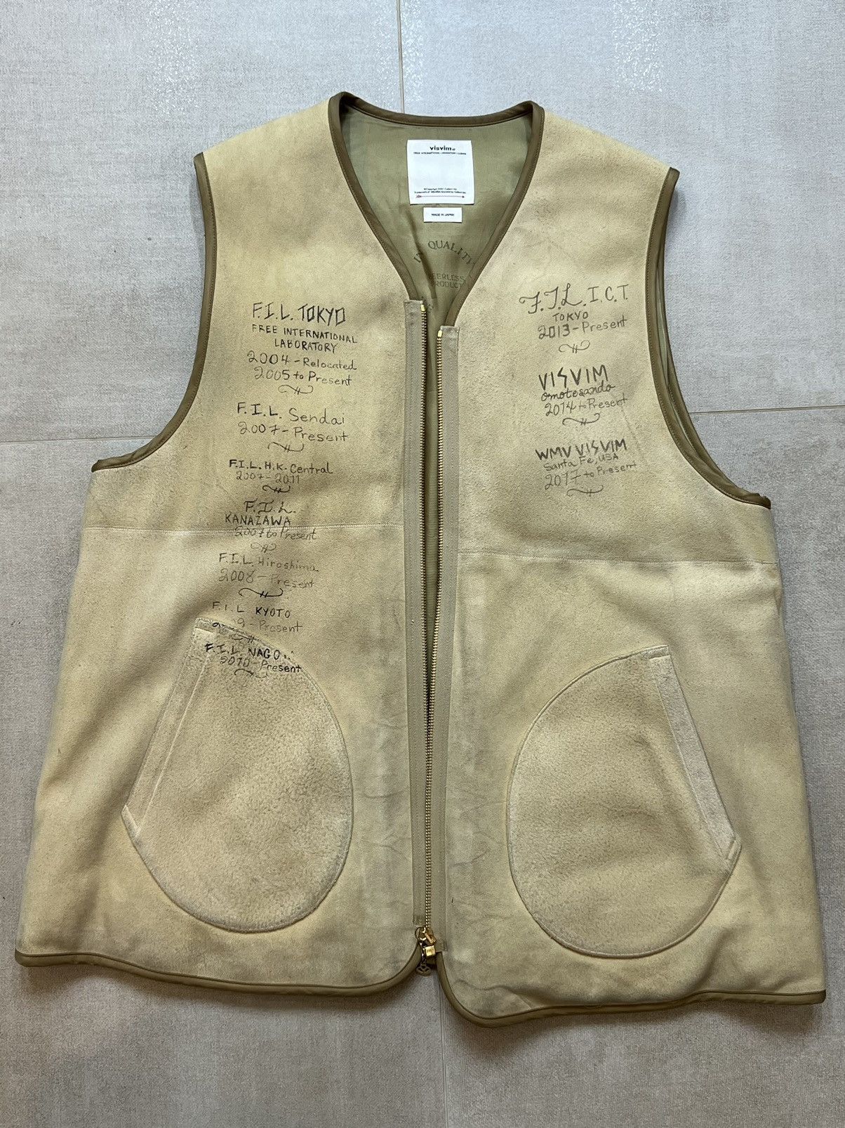 VISVIM 21AW TANA DEERSKIN DOWN VEST(N.D） VISVIM 21AW TANA DEERSKIN DOWN VEST(N.D）
