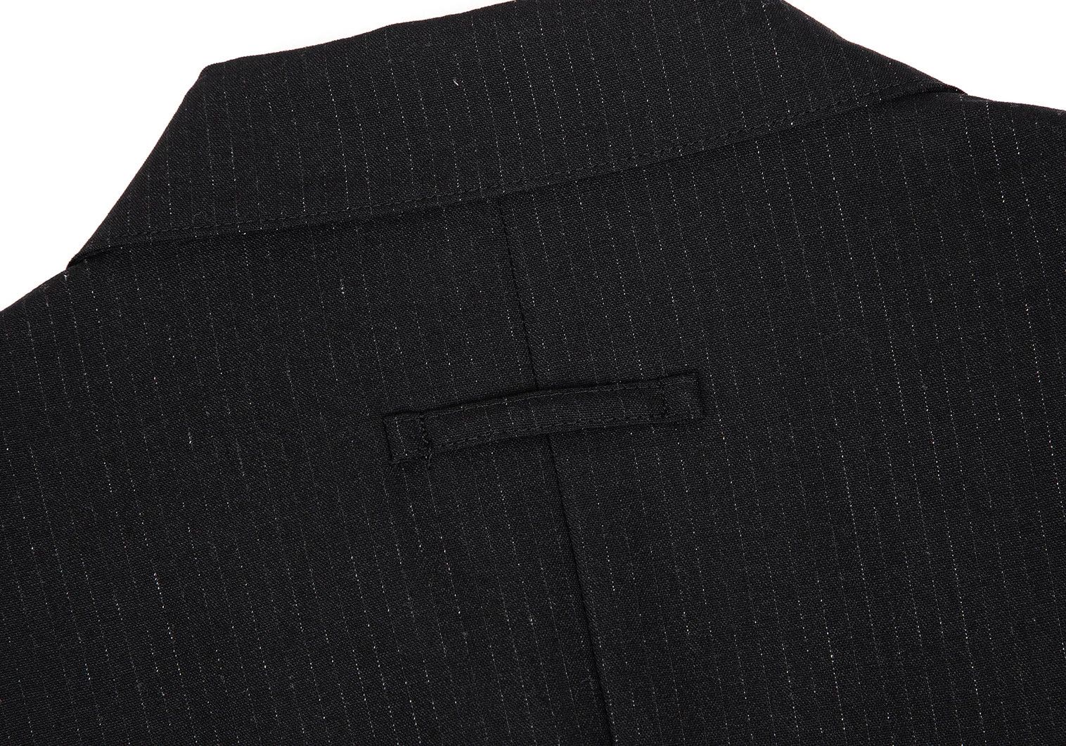 Jean Paul Gaultier Wool Chalk Stripe Double Jacket in Black, Size 48 Size US M / EU 48-50 / 2 - 15 Thumbnail