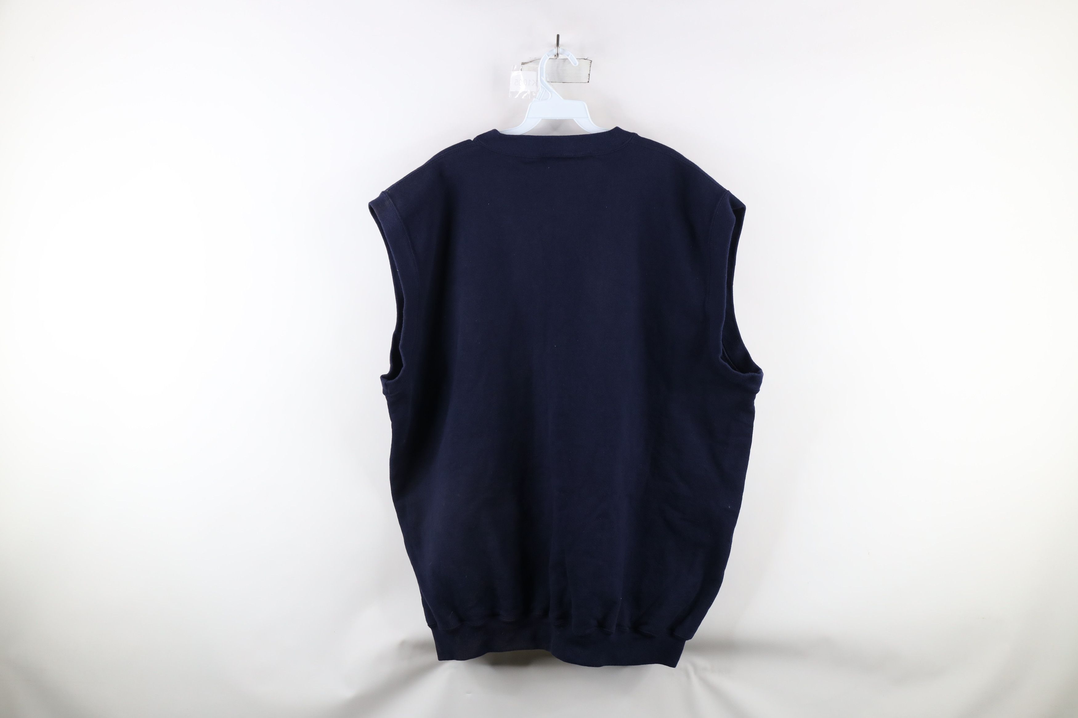Reebok × Vintage Vintage 90s Reebok Out Sleeveless Sweatshirt Vest Blue USA Size US XXL / EU 58 / 5 - 12 Thumbnail