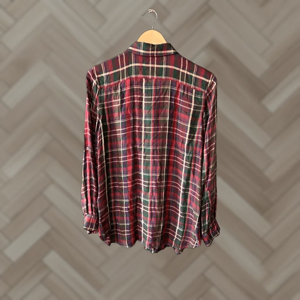 Ralph Lauren Lauren Ralph Lauren Womens Plaid Button-Up Shirt Long Sleeve M Red Size M / US 6-8 / IT 42-44 - 1 Thumbnail