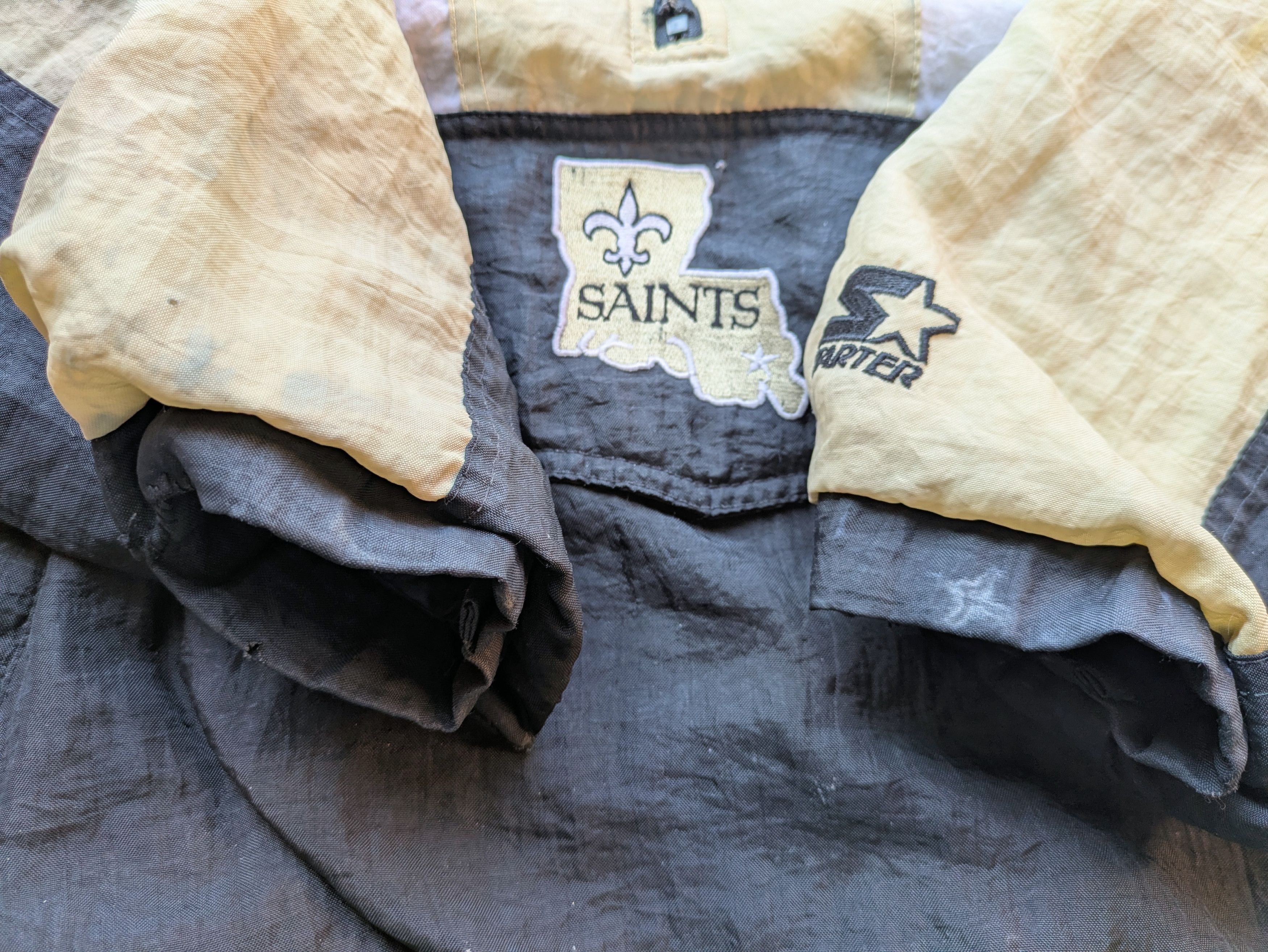 Starter New Orleans Saints 90s STARTER puffer Color Block NFL vtg Size US L / EU 52-54 / 3 - 4 Thumbnail