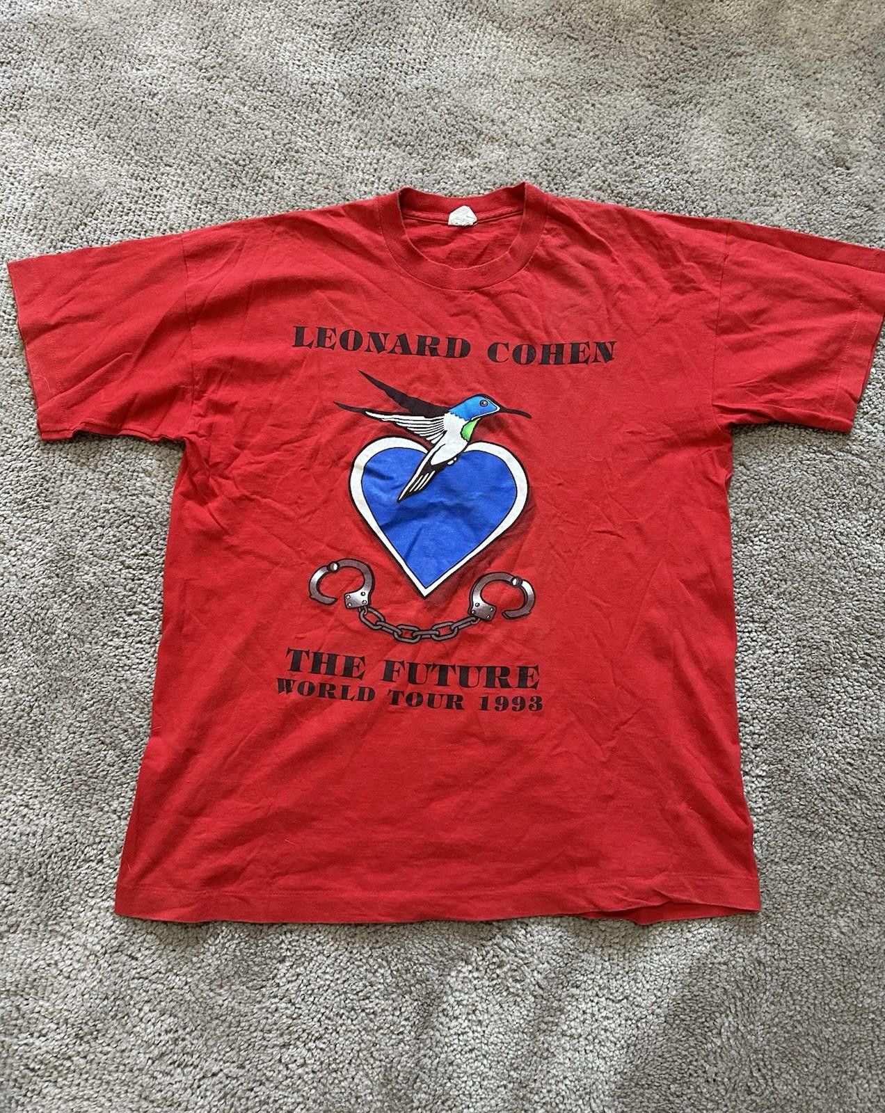 Band Tees 1993 Leonard Cohen The Future Tour Front TShirt Size US XL / EU 56 / 4 - 1 Thumbnail