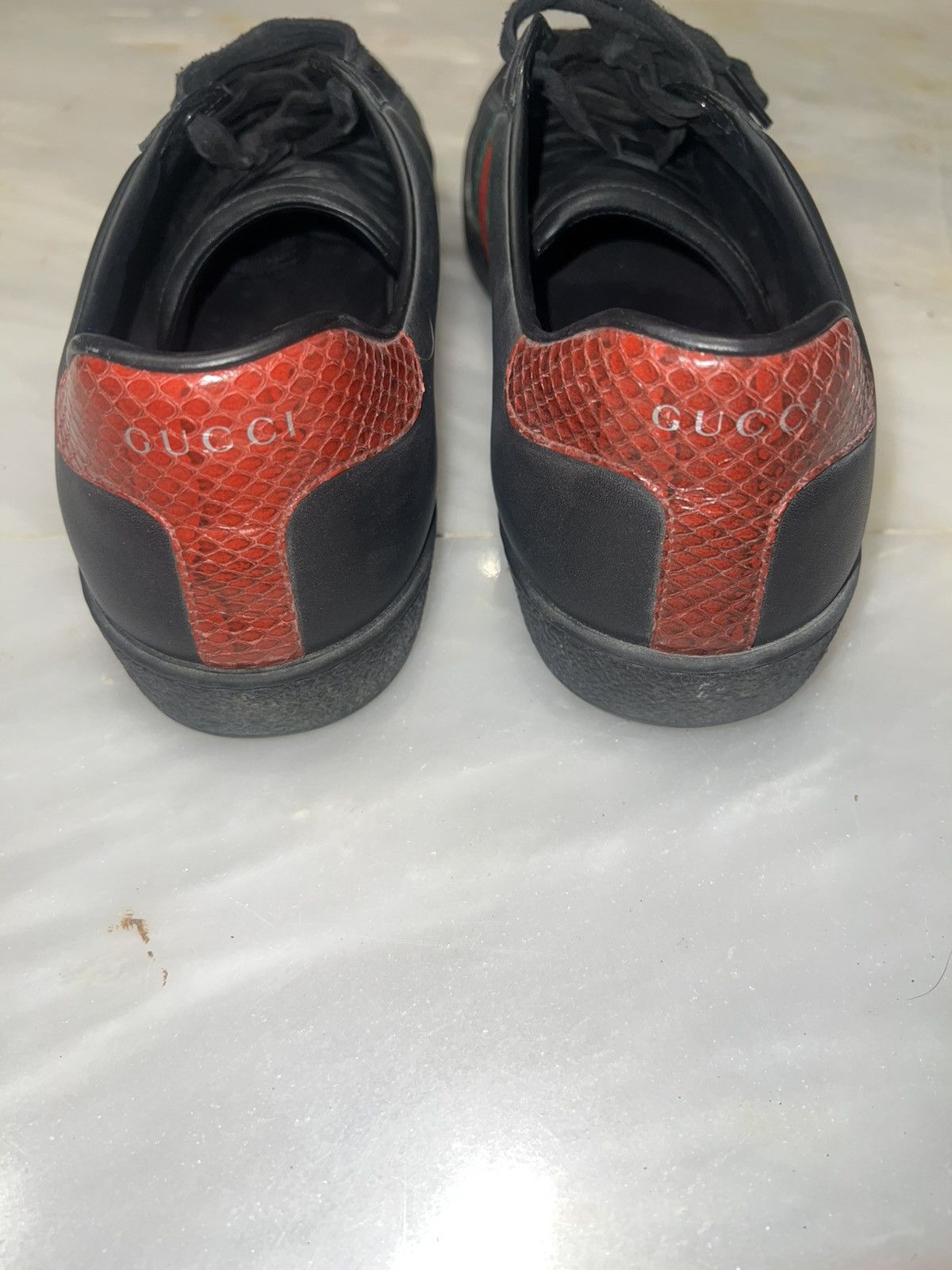 Gucci GUCCI BLACK ACE SNEAKERS Size US 10 / EU 43 - 2 Thumbnail