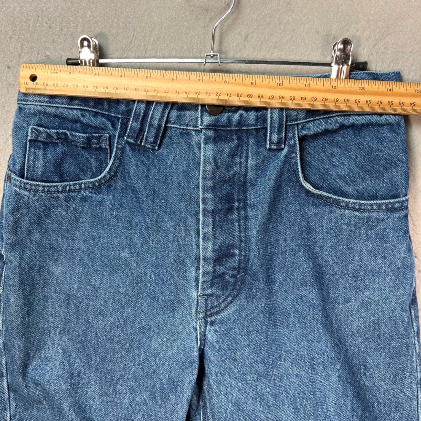 Denime Ch. Chapter Womens Jeans 28 Blue High-Waisted Denim Tapered Leg Frayed Hem 5-Pocket Style Crop Vintage No Size 28" / US 6 / IT 42 - 6 Thumbnail