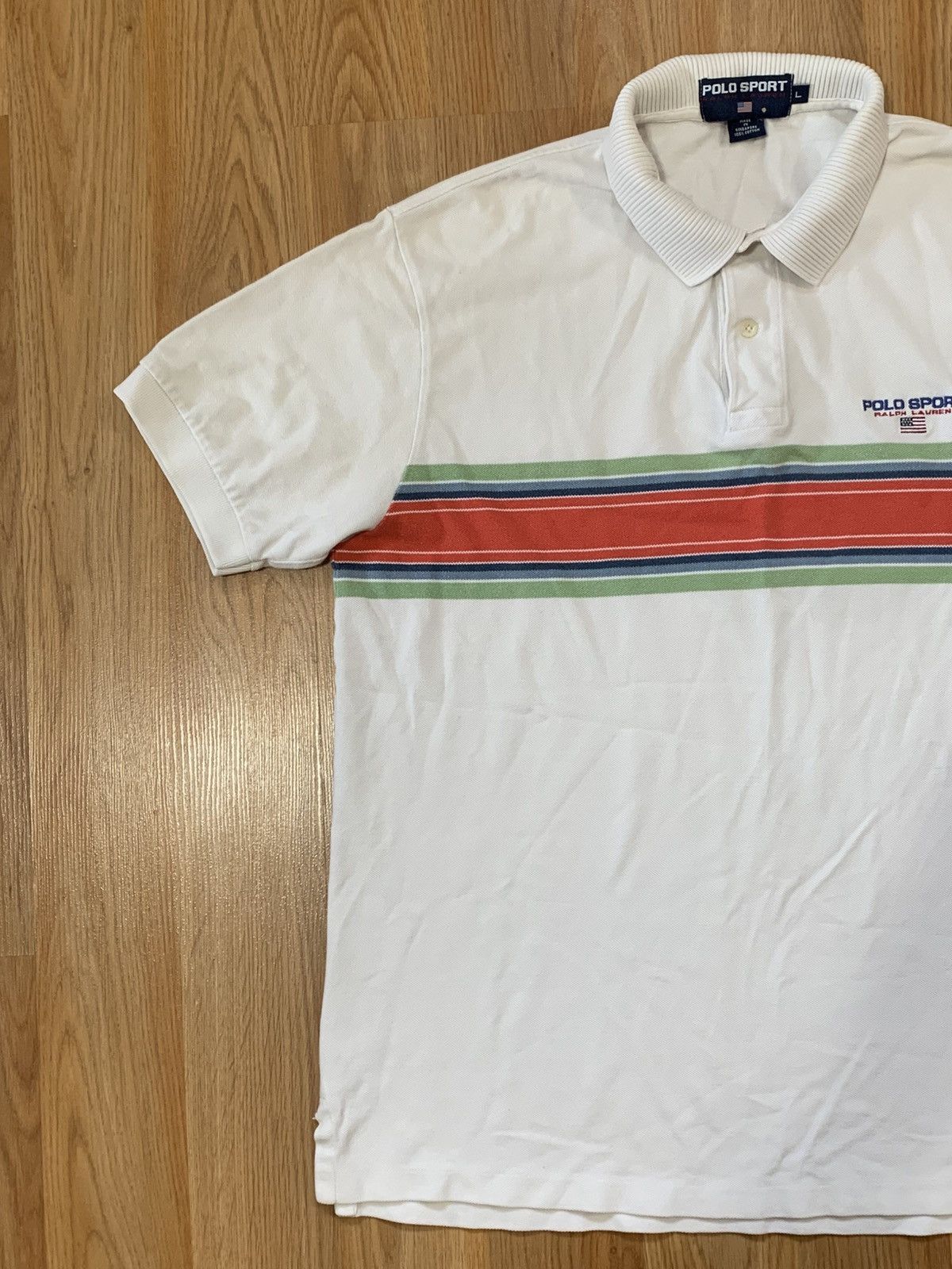 Polo Ralph Lauren SzL- Polo Sport Ralph Lauren Short Sleeve Aztec Stripe Polo Size US L / EU 52-54 / 3 - 4 Thumbnail