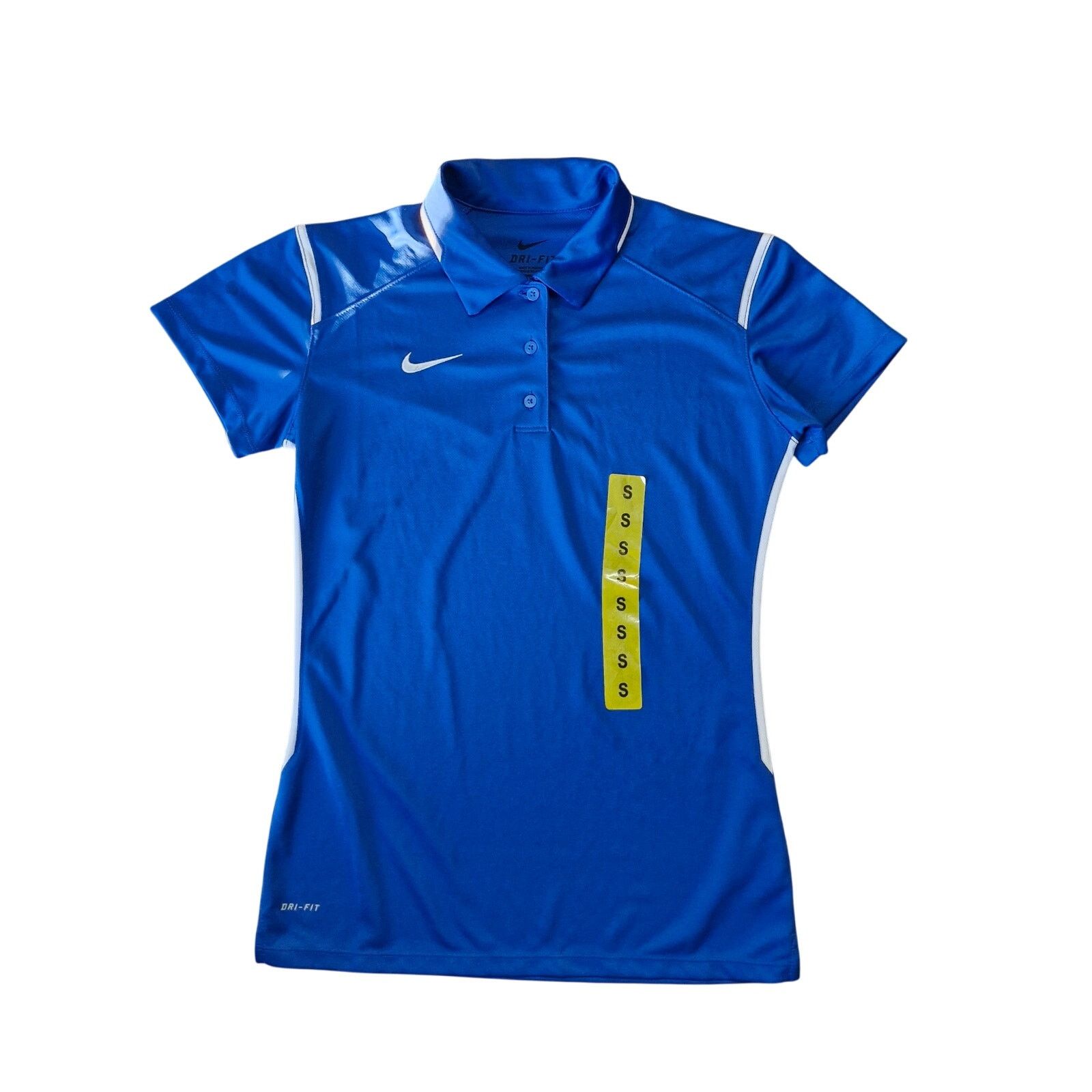 Nike Nike Women's Dri-Fit Coaches Shirt Polo Sz Small Blue White Size S / US 4 / IT 40 - 1 Thumbnail