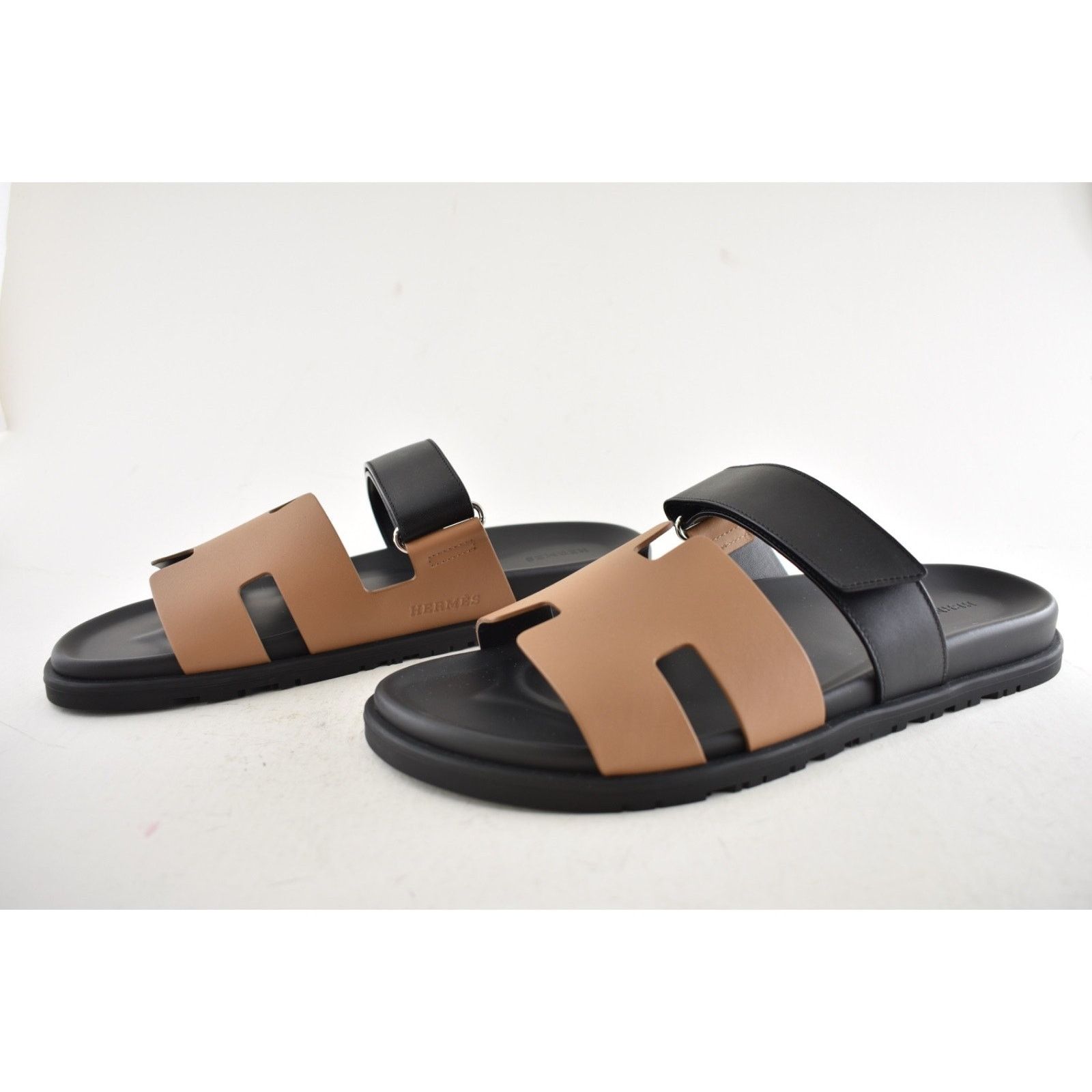 Hermes Hermes Chypre Sandal Mens Safari Leather Slide Flat 45 12 Size US 12 / EU 45 - 11 Thumbnail