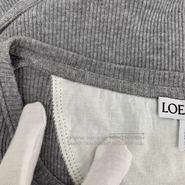 Loewe Loewe Gray Logo Embroidered Cotton Sleeveless Knit Dress Size XS / US 0-2 / IT 36-38 - 9 Thumbnail