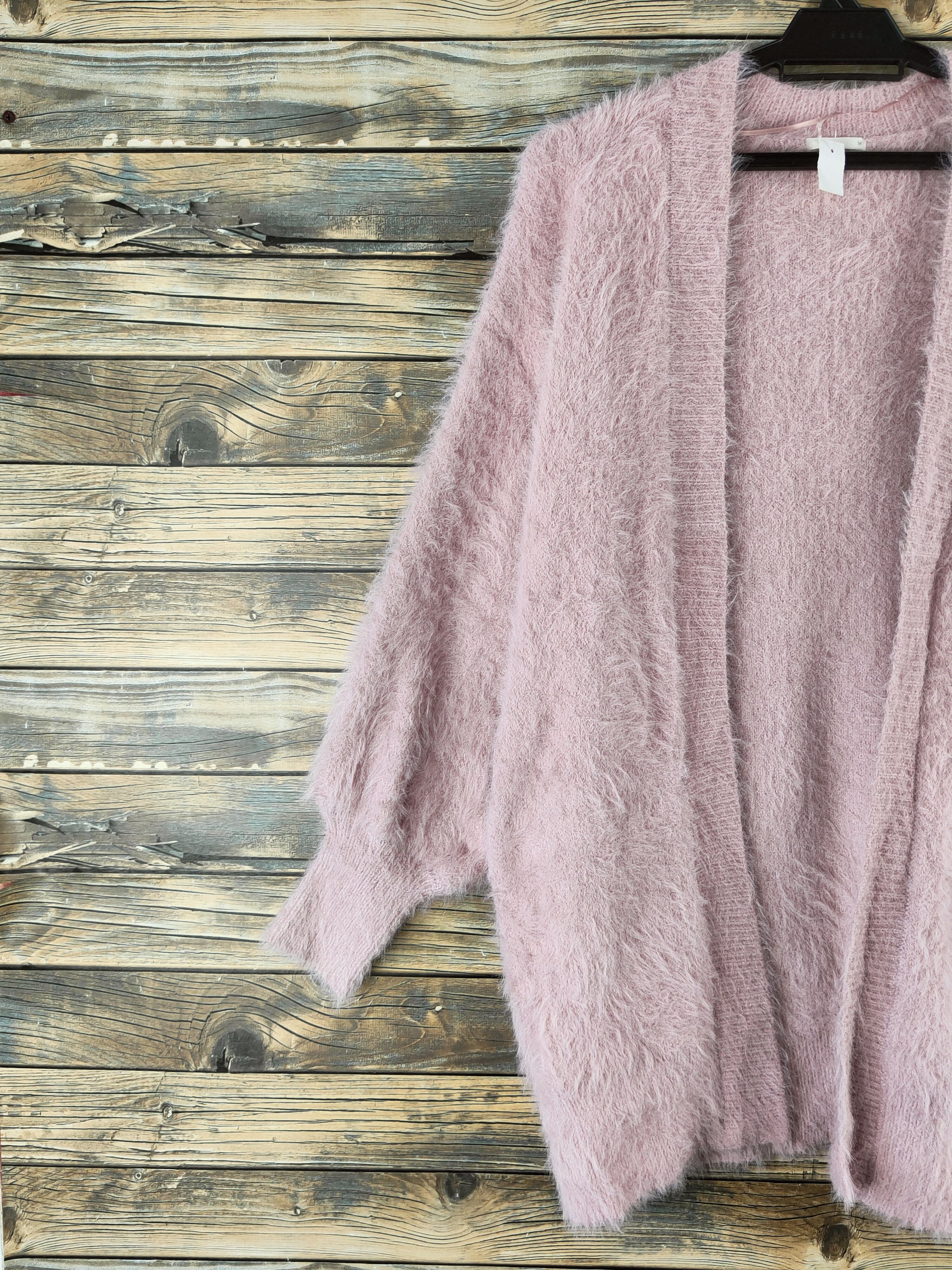 Japanese Brand DL GU Pink Fur Mohair shaggy Knitwear Cardigan #46-997 Size M / US 6-8 / IT 42-44 - 3 Thumbnail