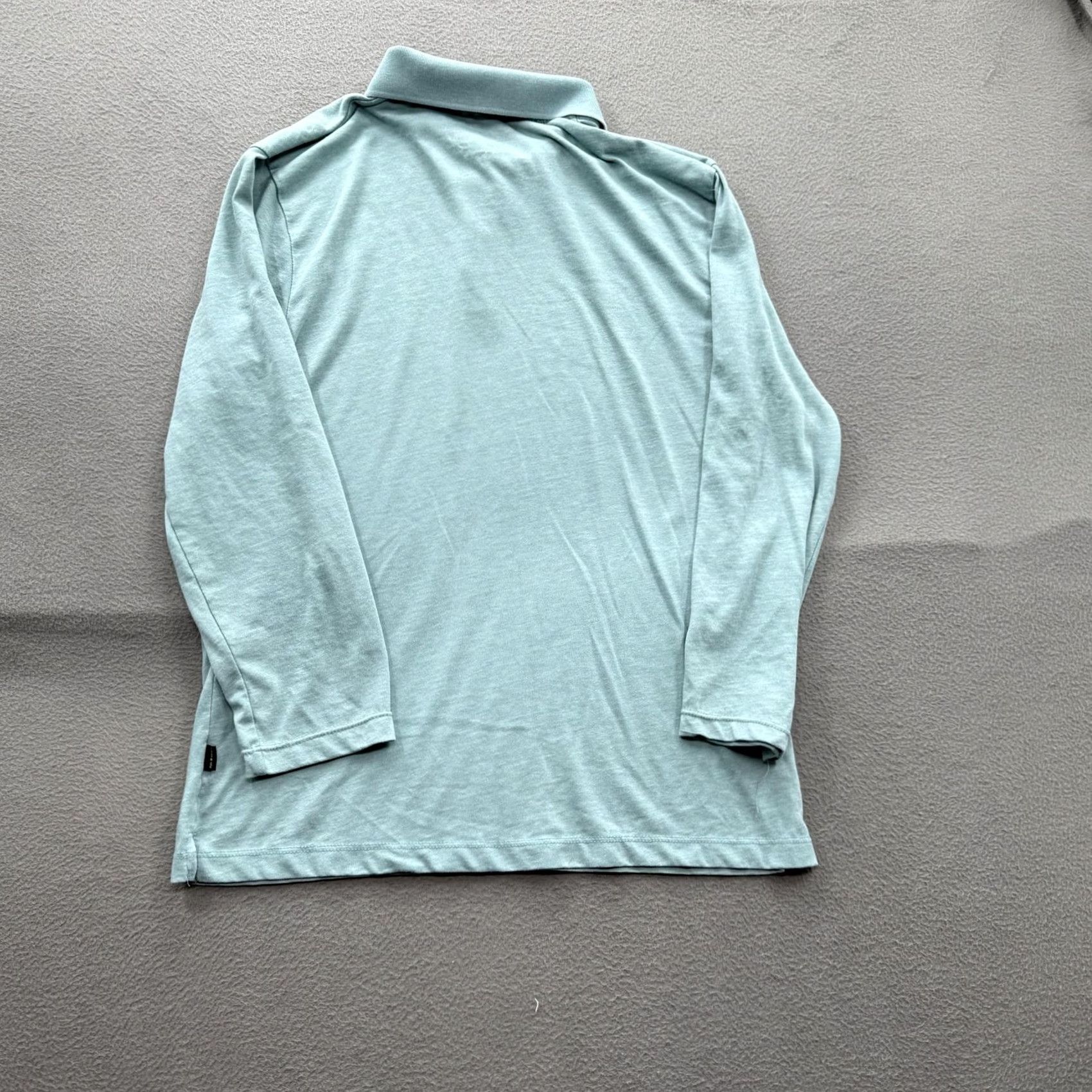 Lucky Brand Lucky Brand Polo Shirt Mens Small Green Long Sleeve Venice Burnout Top Size US S / EU 44-46 / 1 - 2 Thumbnail