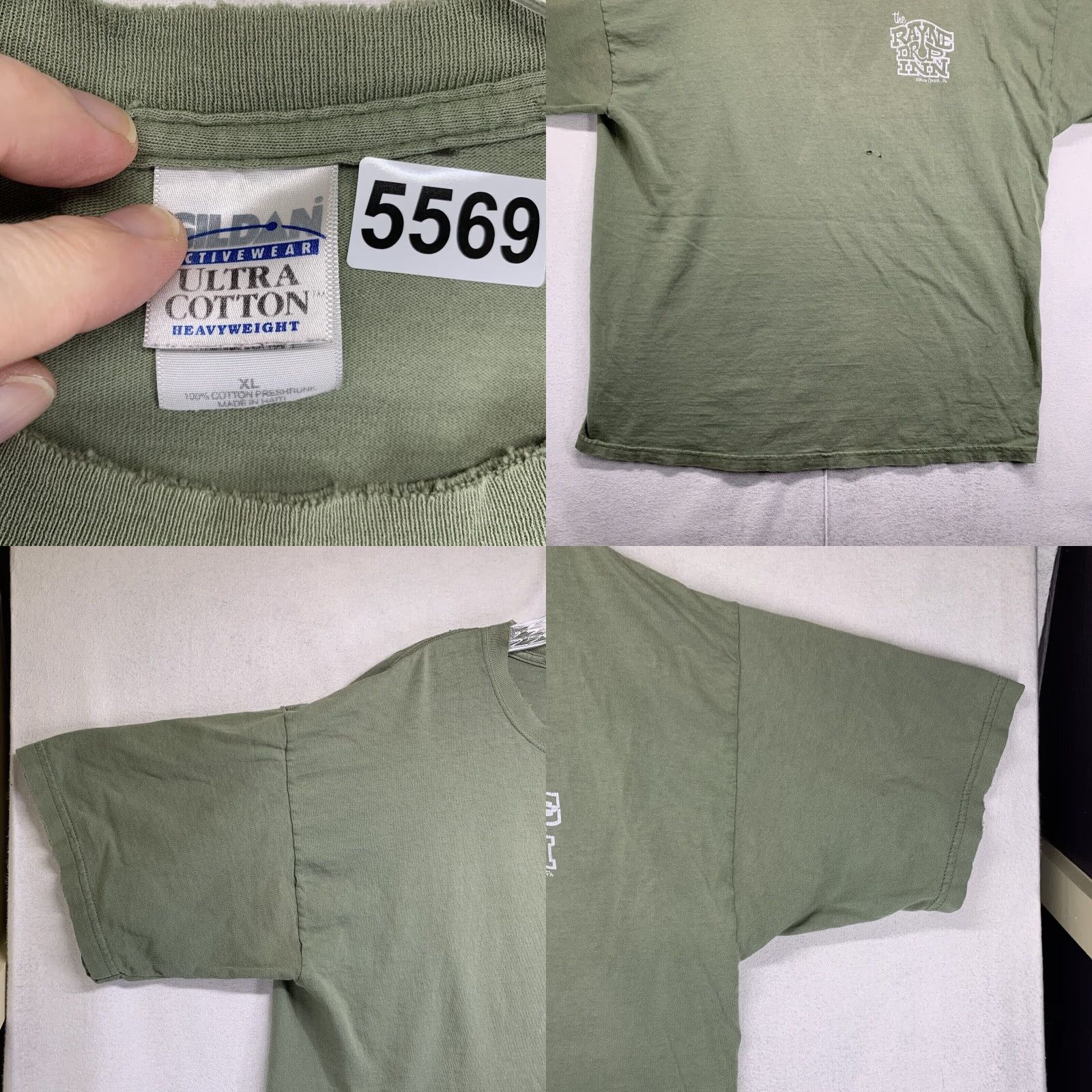Gildan VINTAGE Gildan T-Shirt Unisex Adults Large Buffalo Wings 90s Y2K Graphic Print Green Size US L / EU 52-54 / 3 - 8 Thumbnail