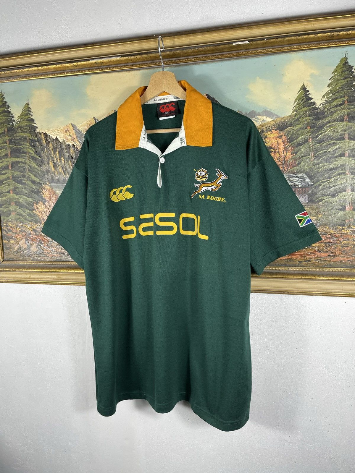 Canterbury of New Zealand × Vintage Vintage Retro Y2k 00s South Africa National Team Rugby Size US L / EU 52-54 / 3 - 2 Thumbnail