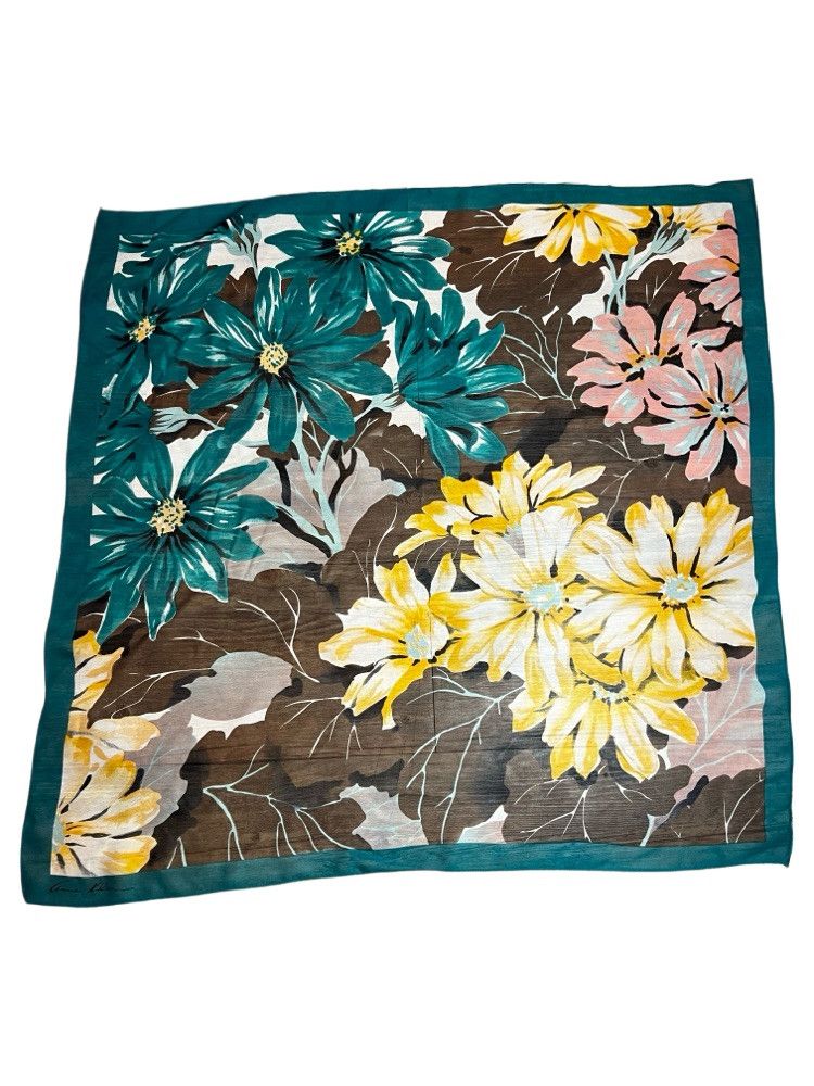 Anne Klein Vintage 1990's Anne Klein for Vera Floral Silk Scarf Size ONE SIZE - 1 Thumbnail
