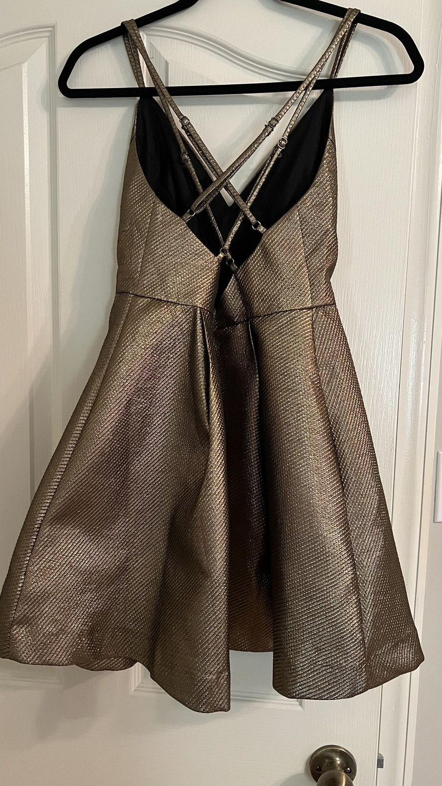 Forever 21 Gold, mini formal dress Size S / US 4 / IT 40 - 2 Thumbnail