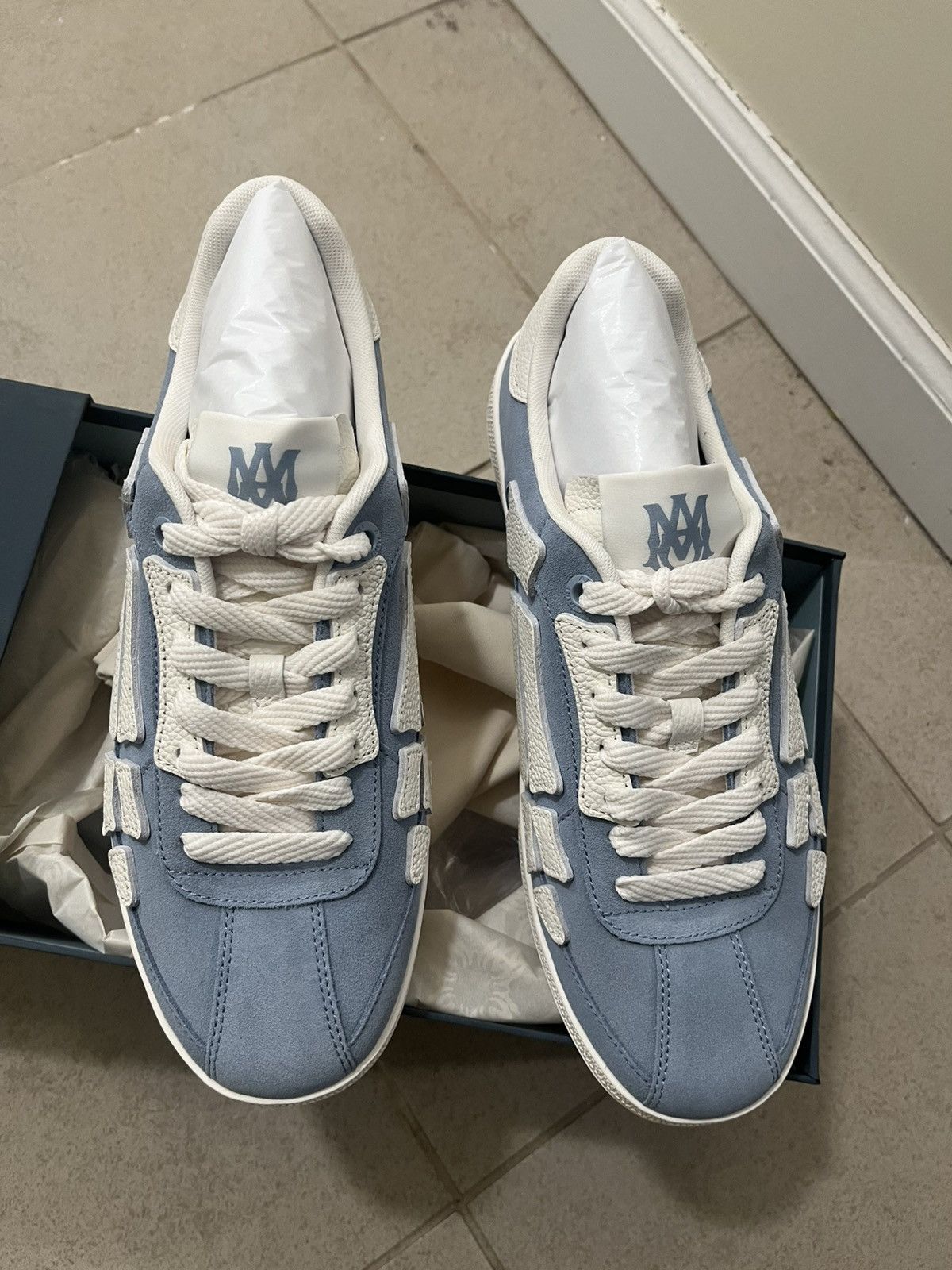 Amiri Amiri Pacific Bones Sneakers Sz 44(11us) Size US 11 / EU 44 - 10 Thumbnail
