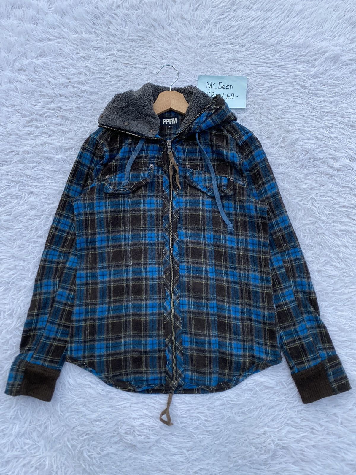 PPFM Rare Vintage PPFM Hooded Flannel Size US M / EU 48-50 / 2 - 1 Thumbnail
