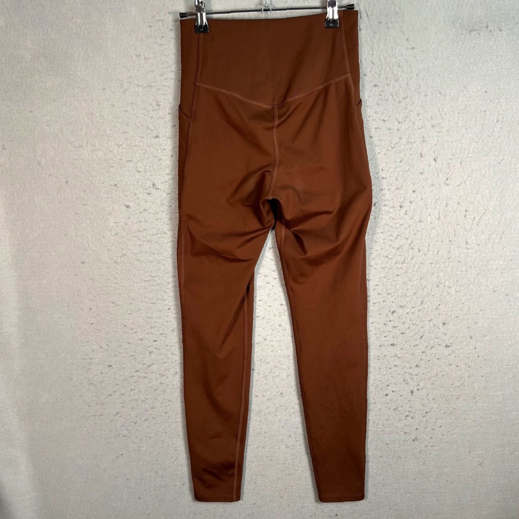 Girlfriend Collective VINTAGE Girlfriend Collective Womens High-Waisted Brown Leggings Size Small Size 28" / US 6 / IT 42 - 2 Thumbnail
