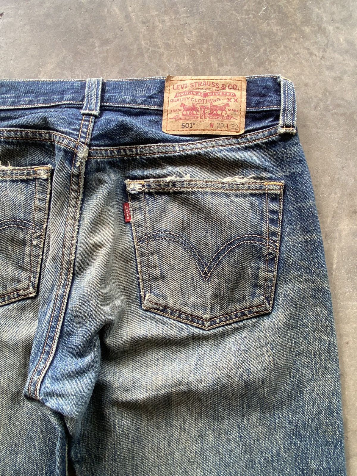 Levi's × Vintage Vintage 90s Levi's 501 Distressed Trash @@6 Size US 30 / EU 46 - 6 Thumbnail