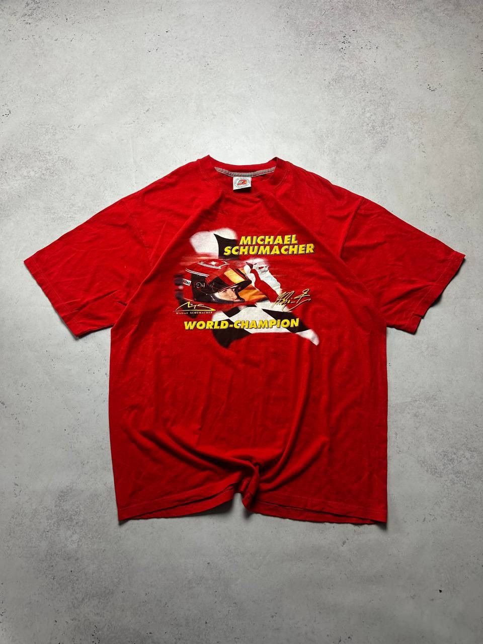 Vintage Vintage Michael Schumacher Promo Boxy T-shirt XL Size US XL / EU 56 / 4 - 1 Thumbnail