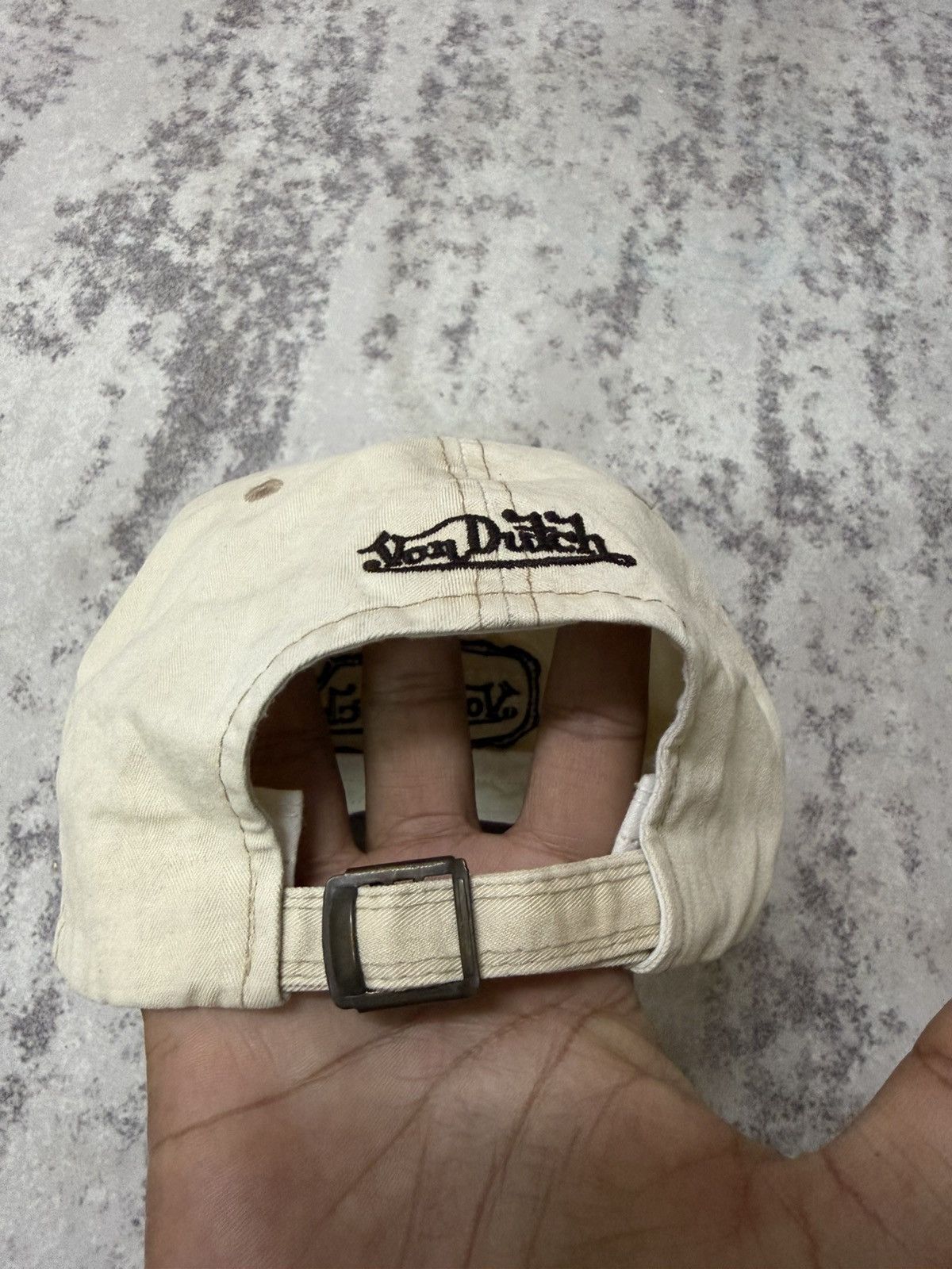 Von Dutch Vintage Von Dutch DistressedDesign CreamWhite Adjustable Cap Size ONE SIZE - 7 Thumbnail