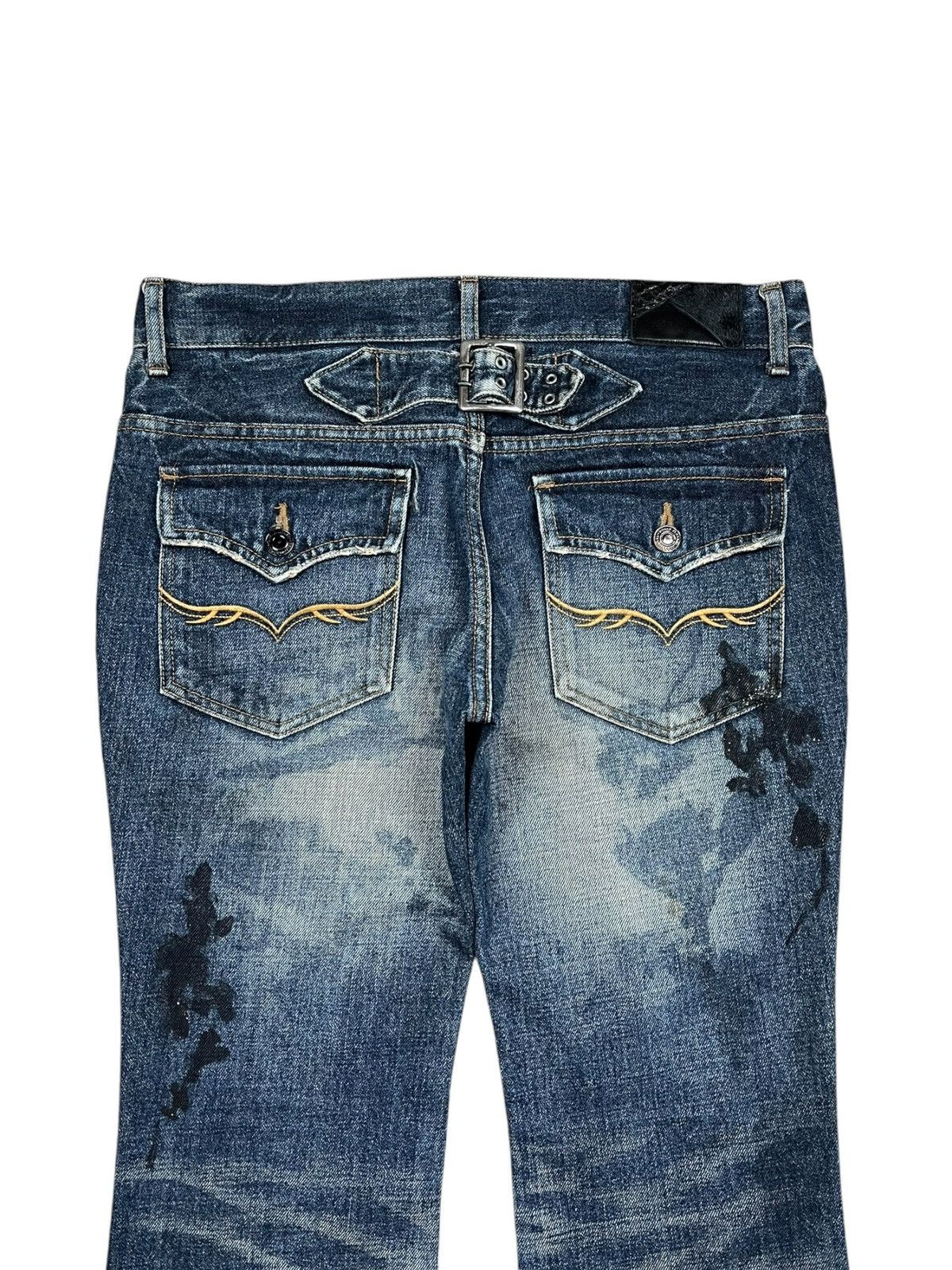 GOSTAR DE FUGA FUGA Distressed Lowrise Flared Denim Pants Size US 31 - 2 Thumbnail