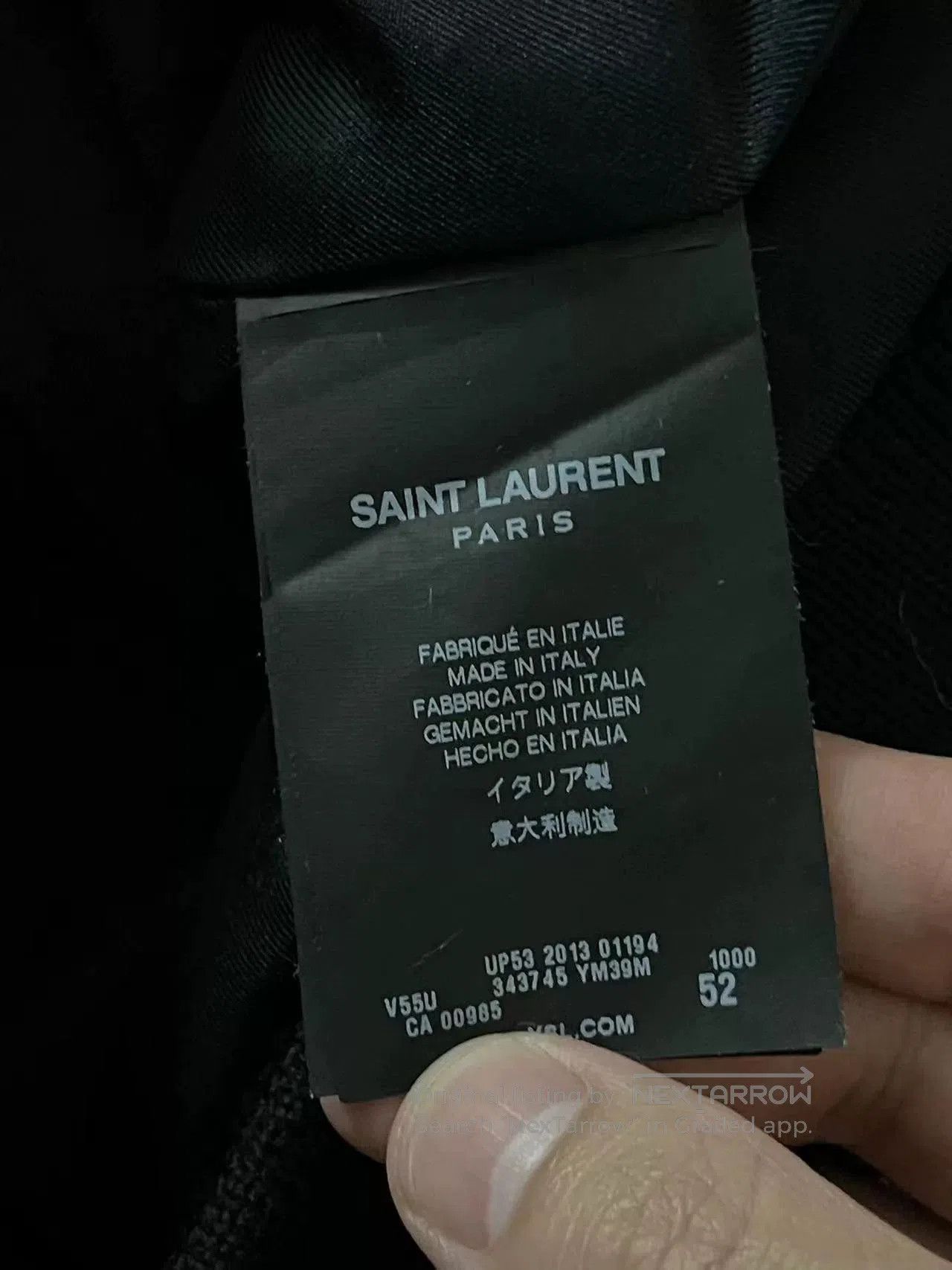 Saint Laurent Paris saint laurent baseball jacket in navy blue. Size US L / EU 52-54 / 3 - 3 Thumbnail