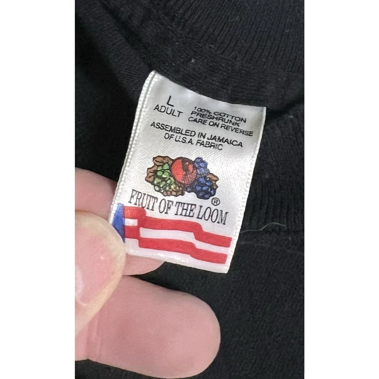 Fruit Of The Loom VINTAGE Vietnam Veterans memorial Shirt Mens L Black Single Stitch The Wall Size US L / EU 52-54 / 3 - 4 Thumbnail