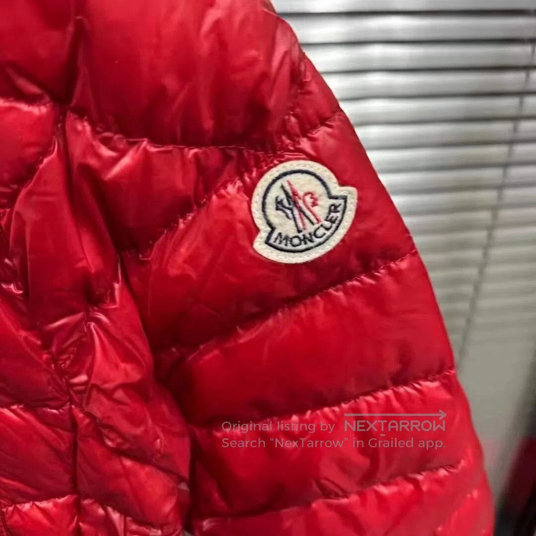 Moncler Red Moncler Logo Double Pocket Down Jacket. Size M / US 6-8 / IT 42-44 - 3 Thumbnail