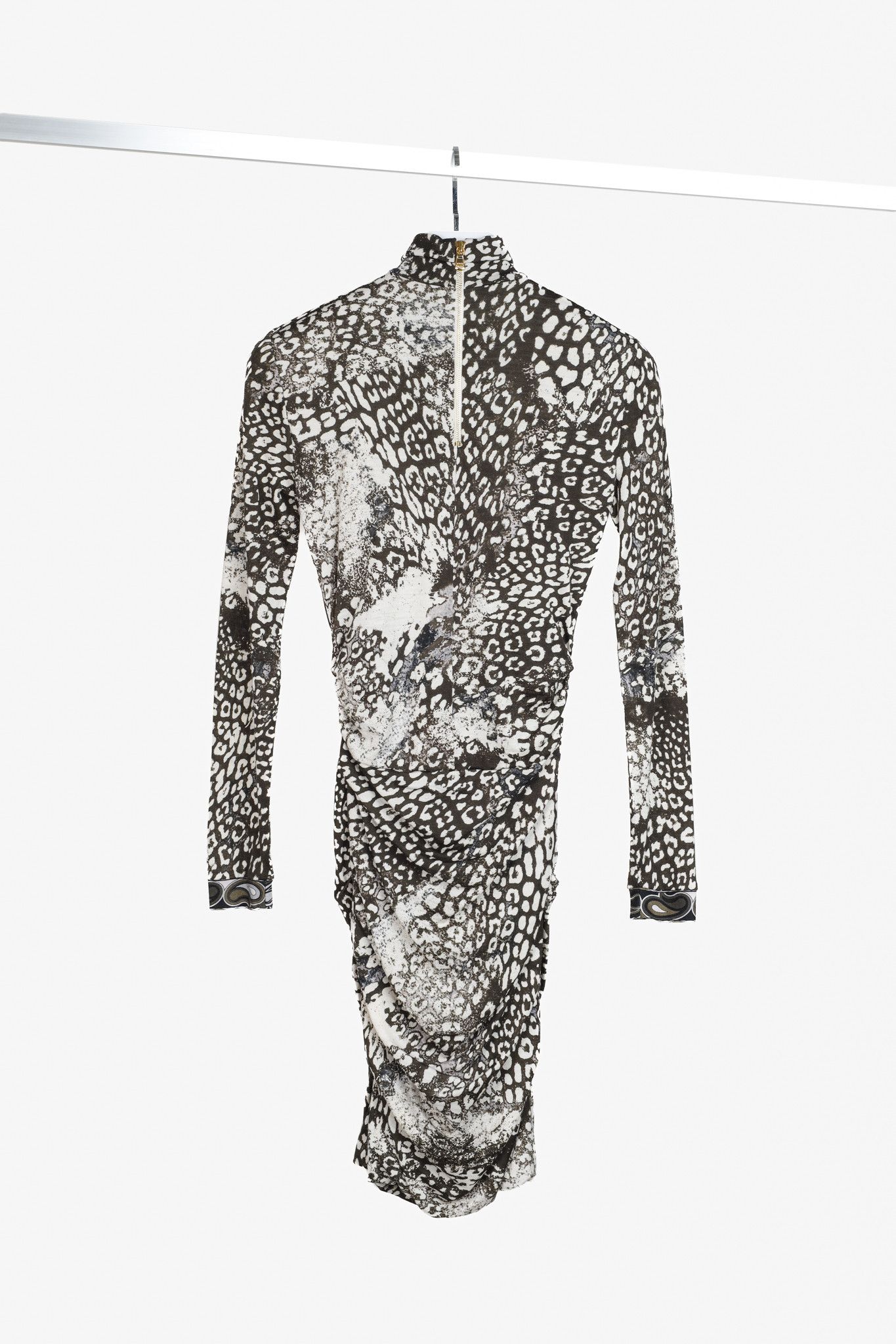 Emilio Pucci Emilio Pucci Brown Wool Leopard Print Fitted Dress Size M / US 6-8 / IT 42-44 - 2 Thumbnail
