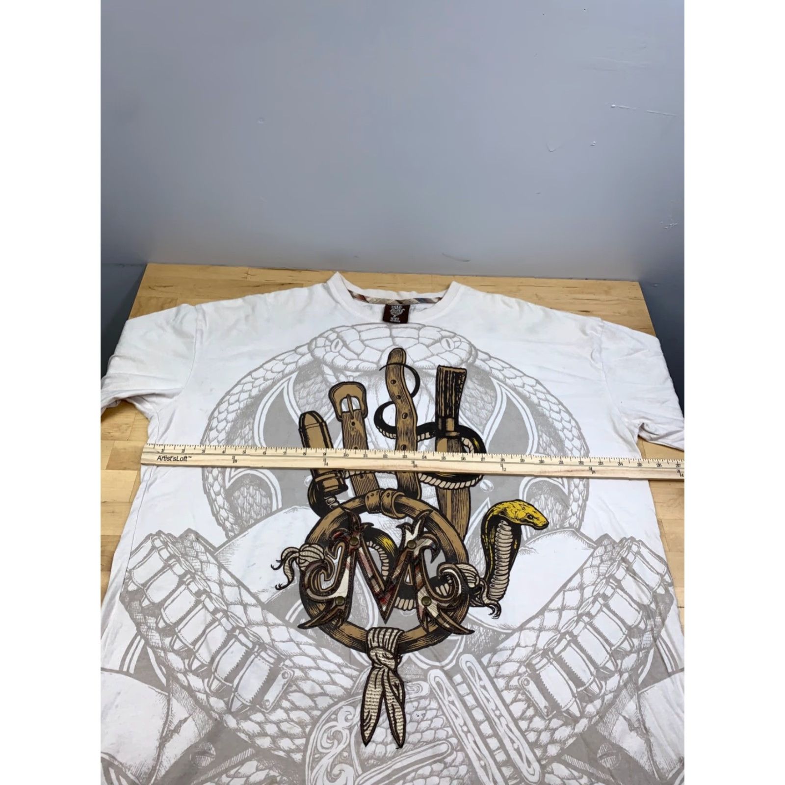 Vintage VINTAGE Miskeen Shirt Mens 3XL White Cobra Cowboy Western Y2K Size US XXL / EU 58 / 5 - 5 Thumbnail