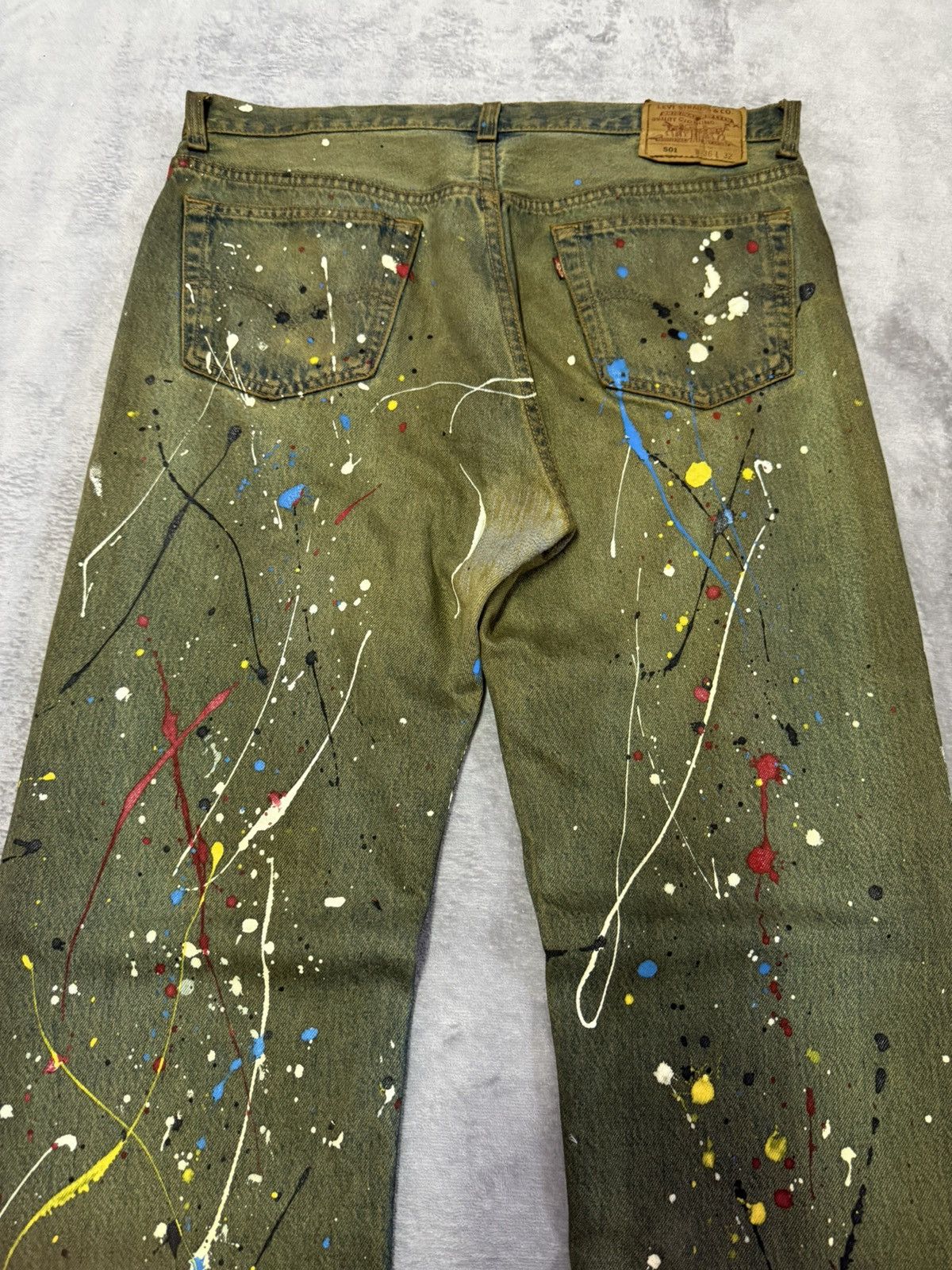 Levi's × Rei Kawakubo × Vintage Vintage LEVIS 501 Mud Wash Paint Splatter Junya Style Jeans Size US 34 / EU 50 - 11 Thumbnail