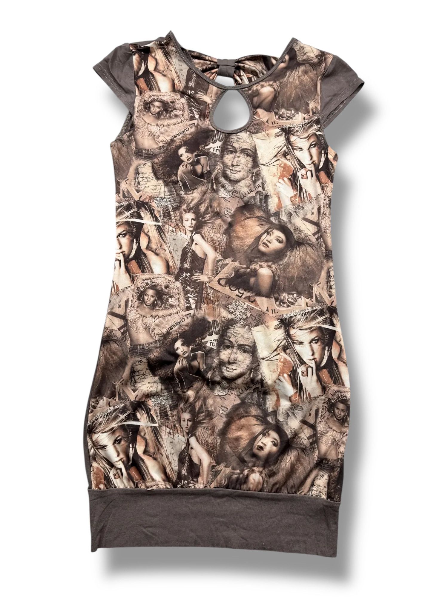 Y2K Midi Dress With Glamour Print(V290)