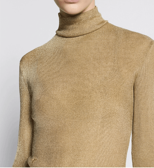 Dior o1w1db11225 424S30 Turtleneck Sweater in Gold Size M / US 6-8 / IT 42-44 - 6 Thumbnail