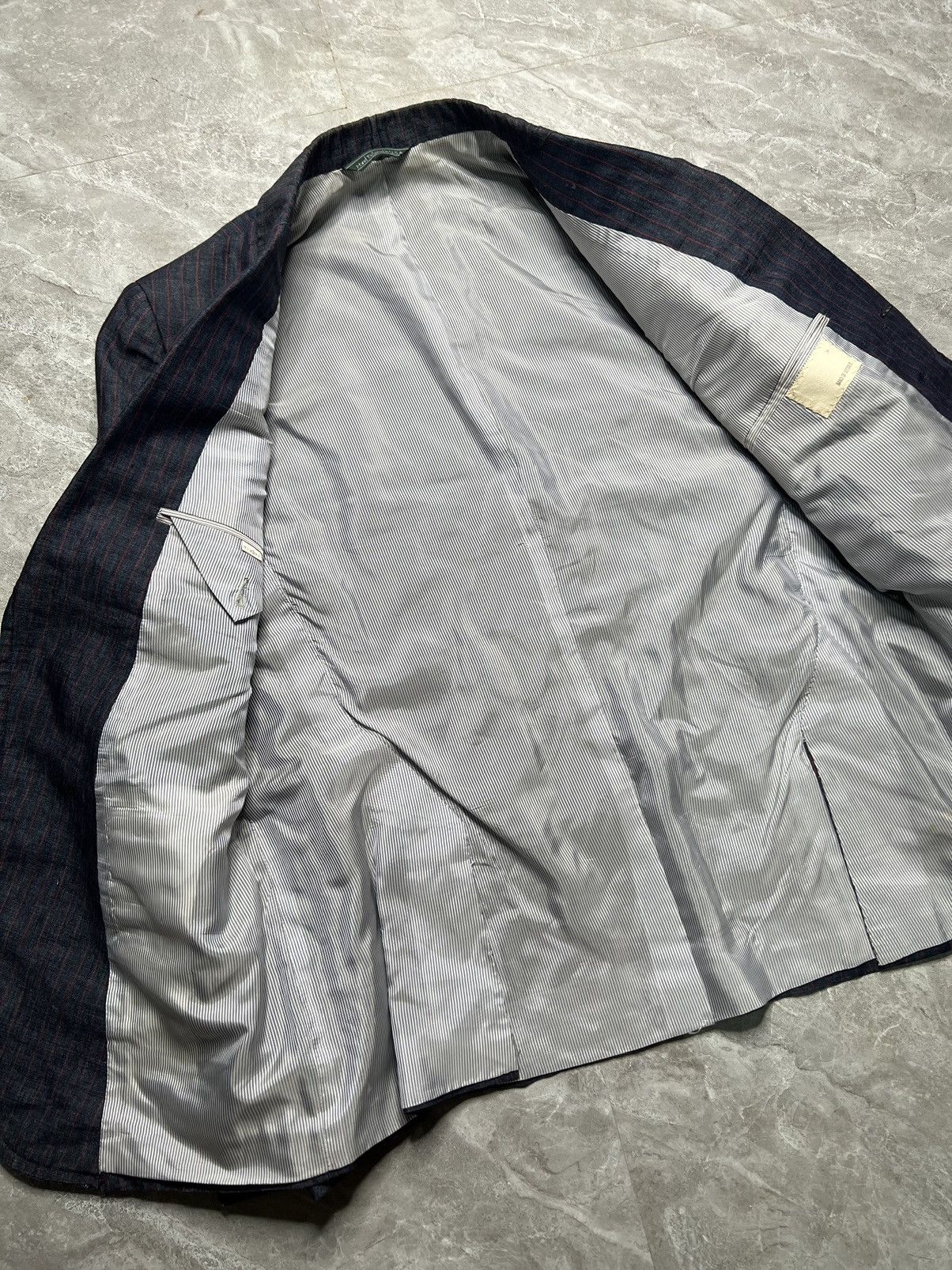 Band Of Outsiders Band Of Outsiders Hand Tailored MOP buttons Linen Blazer Size US L / EU 52-54 / 3 - 4 Thumbnail
