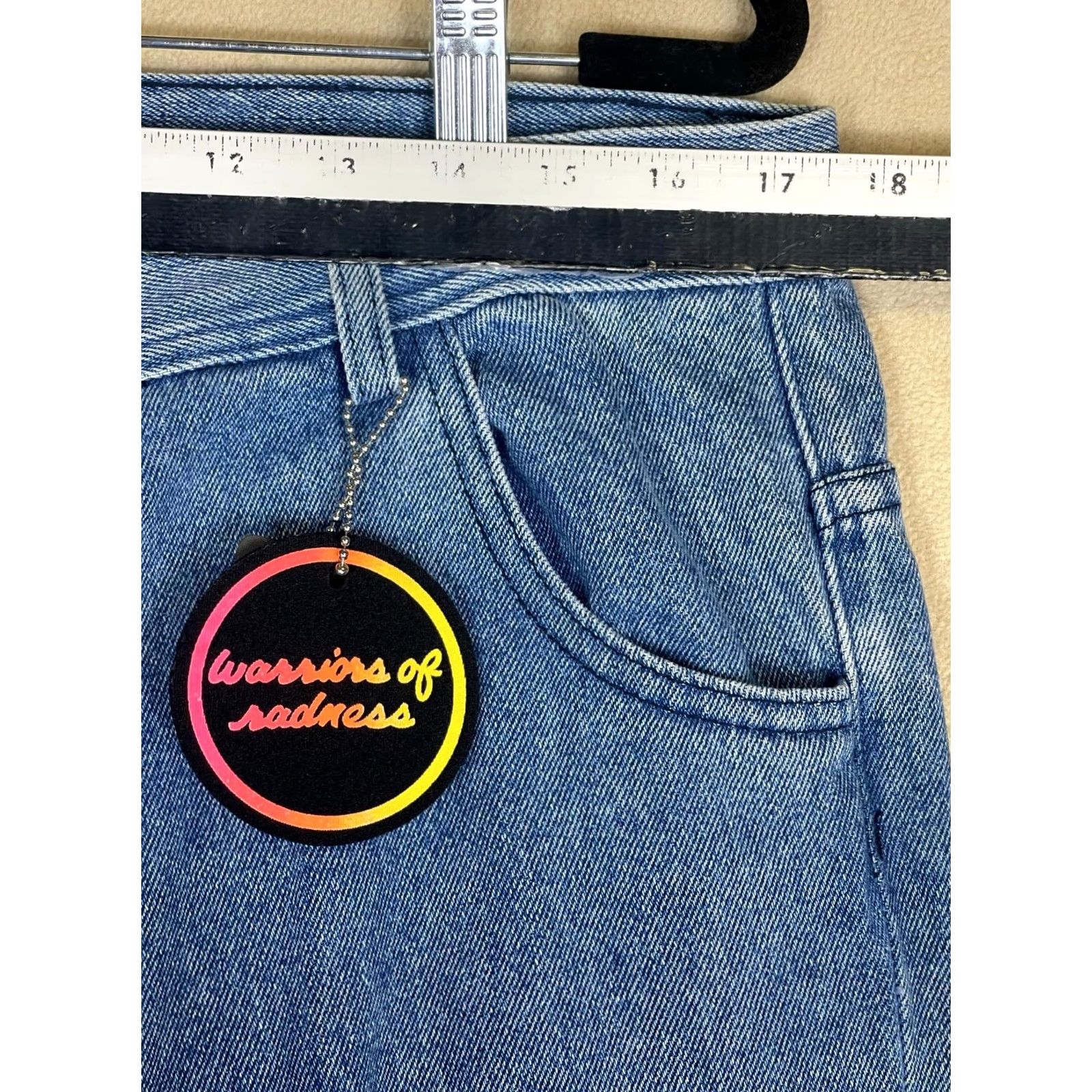 Vintage Warriors Of Radness Jeans Men 36 Straight Blue NWT Mid Rise Regular Fit Denim Cotton Button Zip Inseam 33 Size US 36 / EU 52 - 3 Thumbnail