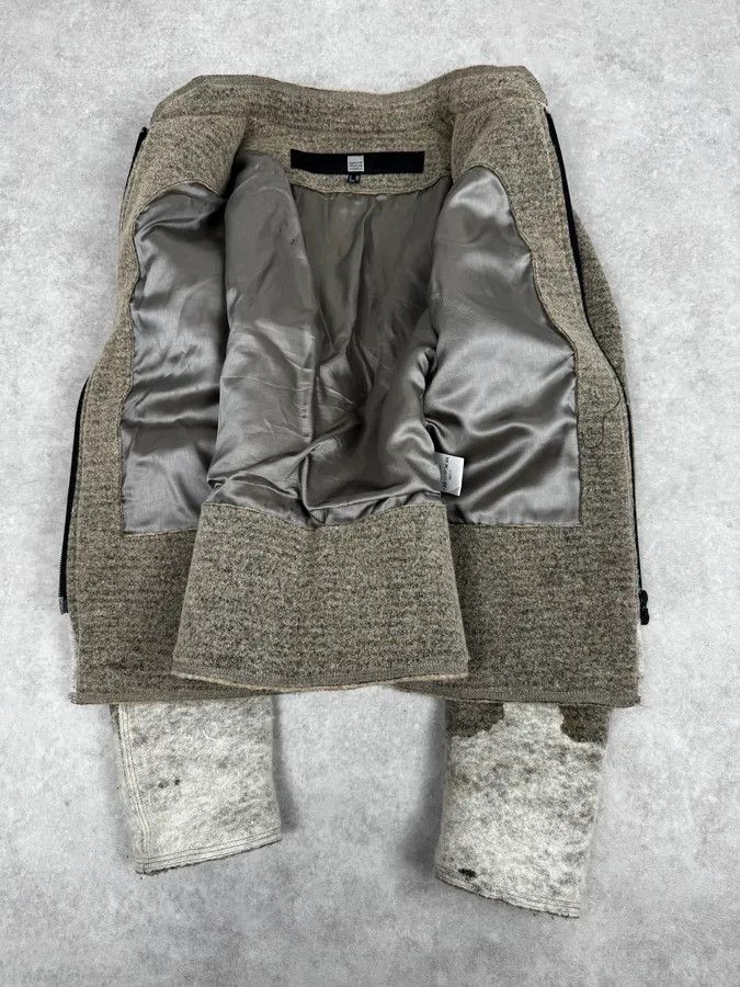 Marithe + Francois Girbaud 2000s Marithé + François Girbaud Skeleton beige Wool Jacket Size S / US 4 / IT 40 - 7 Thumbnail
